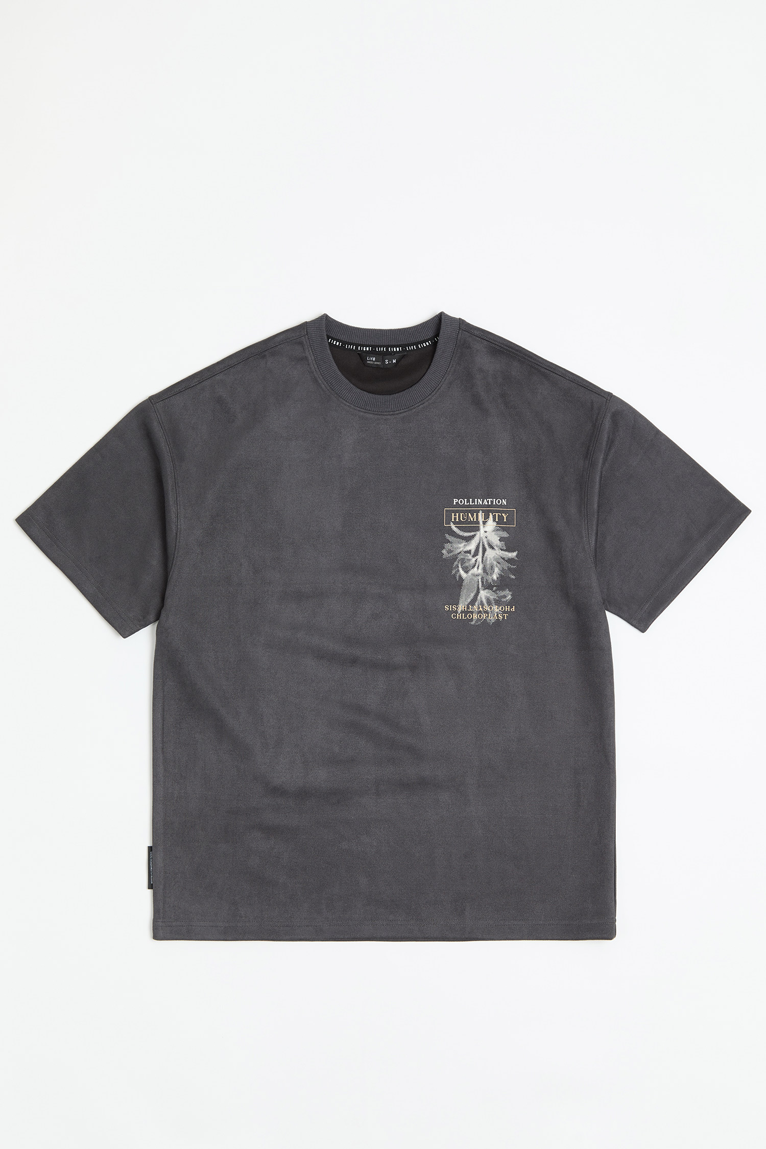 植物光片 麂皮 短袖上衣