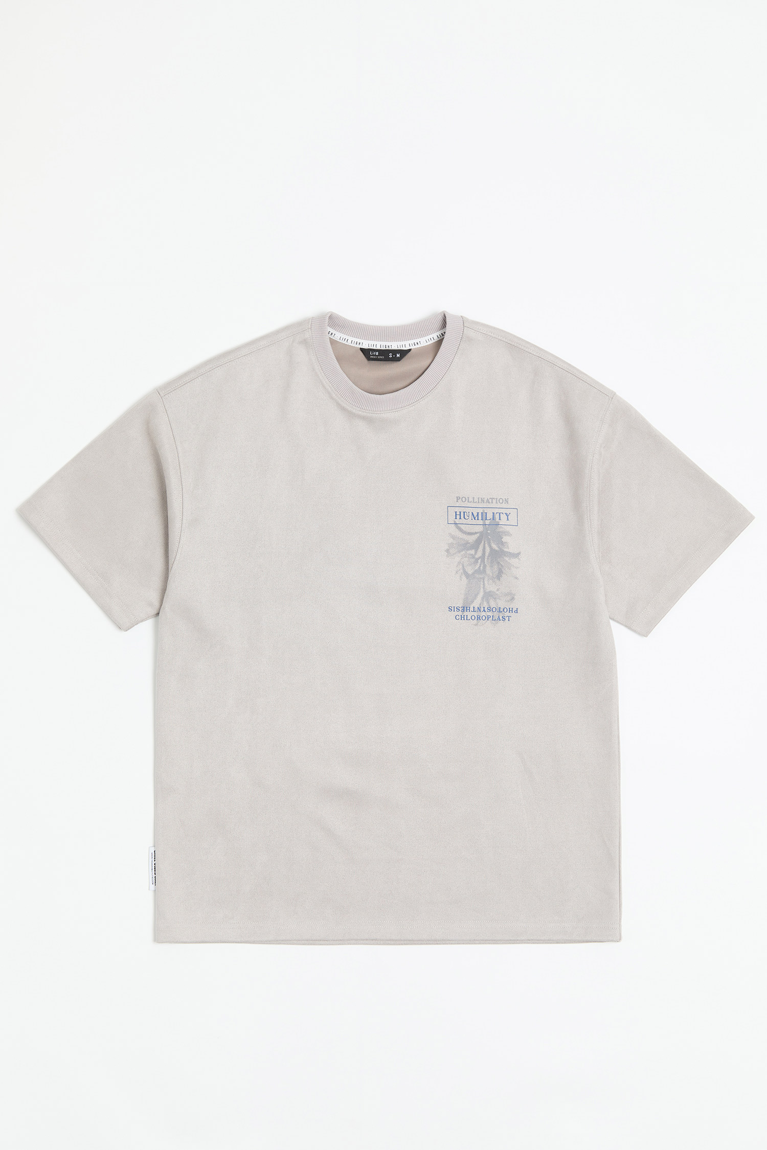 植物光片 麂皮 短袖上衣