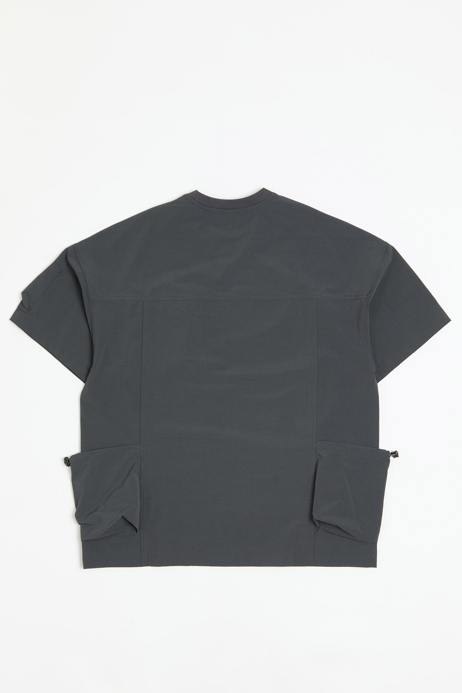 多口袋機能 彈力短袖上衣(寬版)