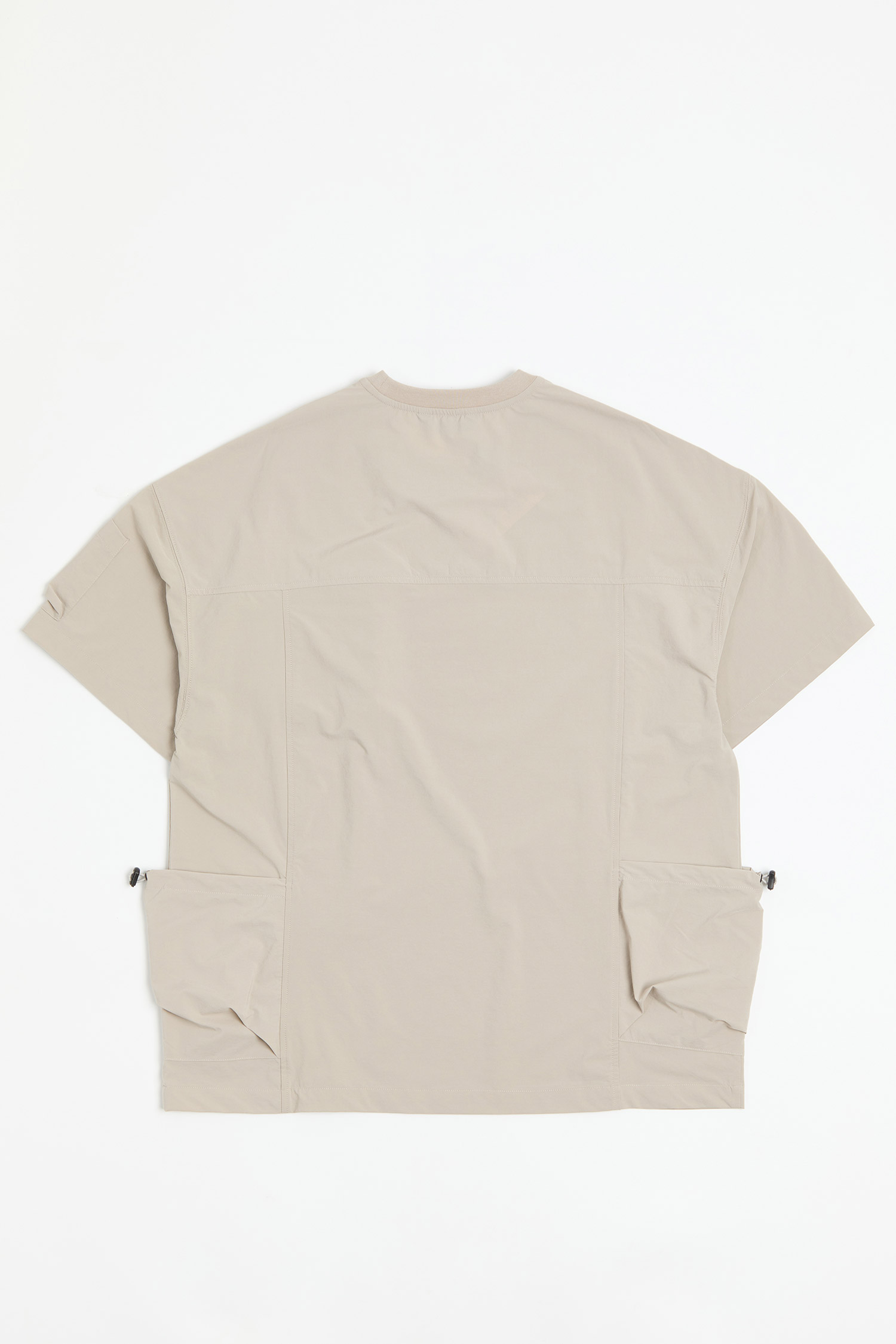 多口袋機能 彈力短袖上衣(寬版)