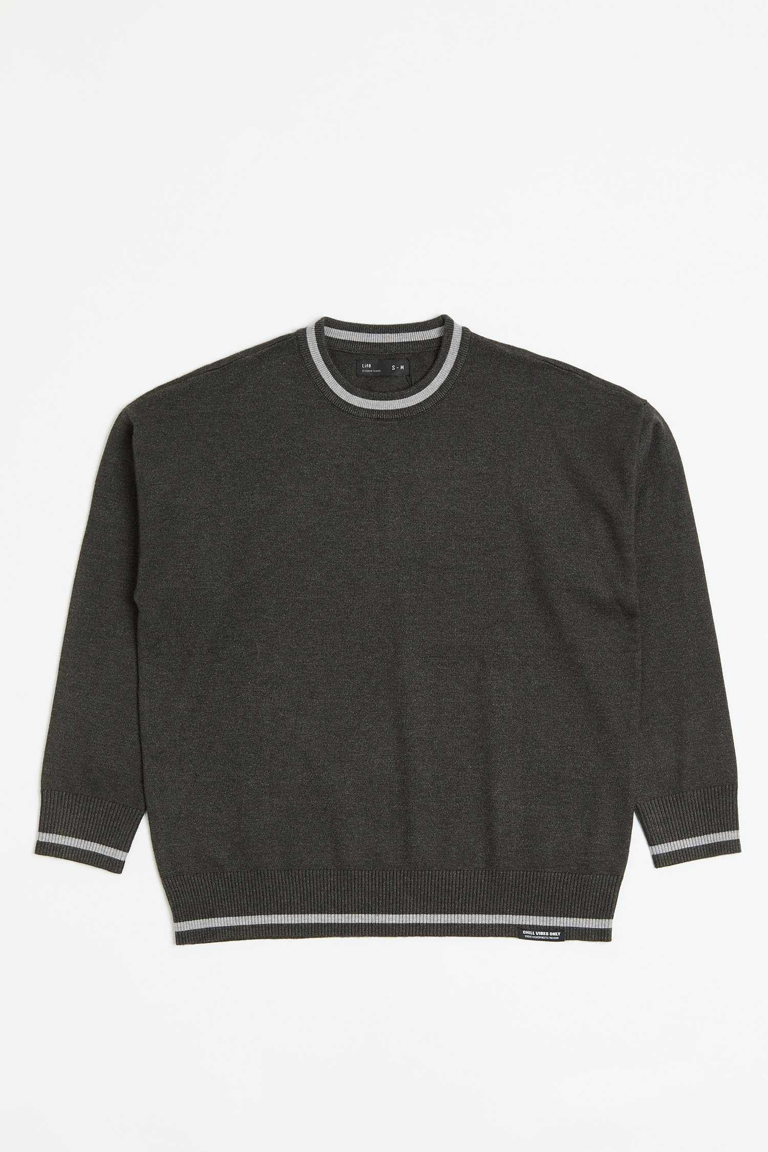 Life8 簡約配色 柔軟圓領毛衣