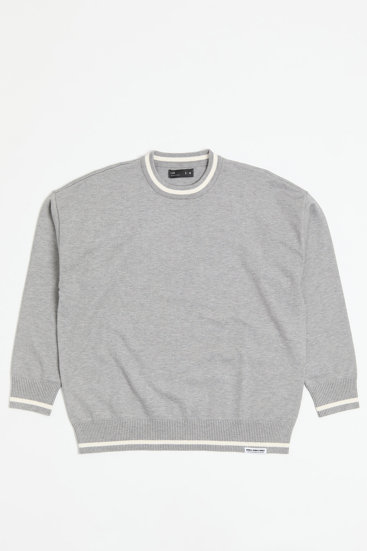 Life8 簡約配色 柔軟圓領毛衣