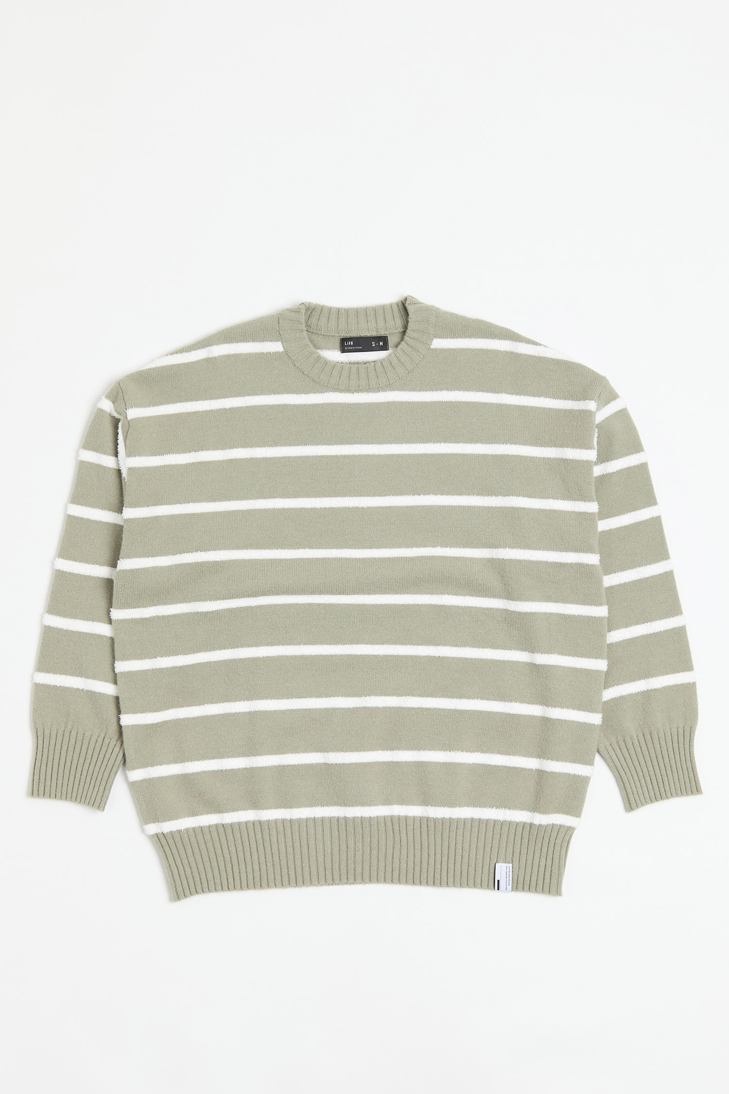 粗細交織 圓領針織毛衣