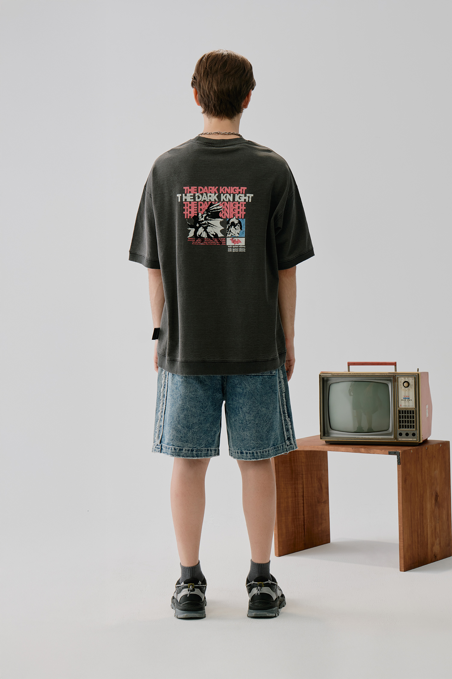 BATMAN 牛仔彈力 短袖上衣