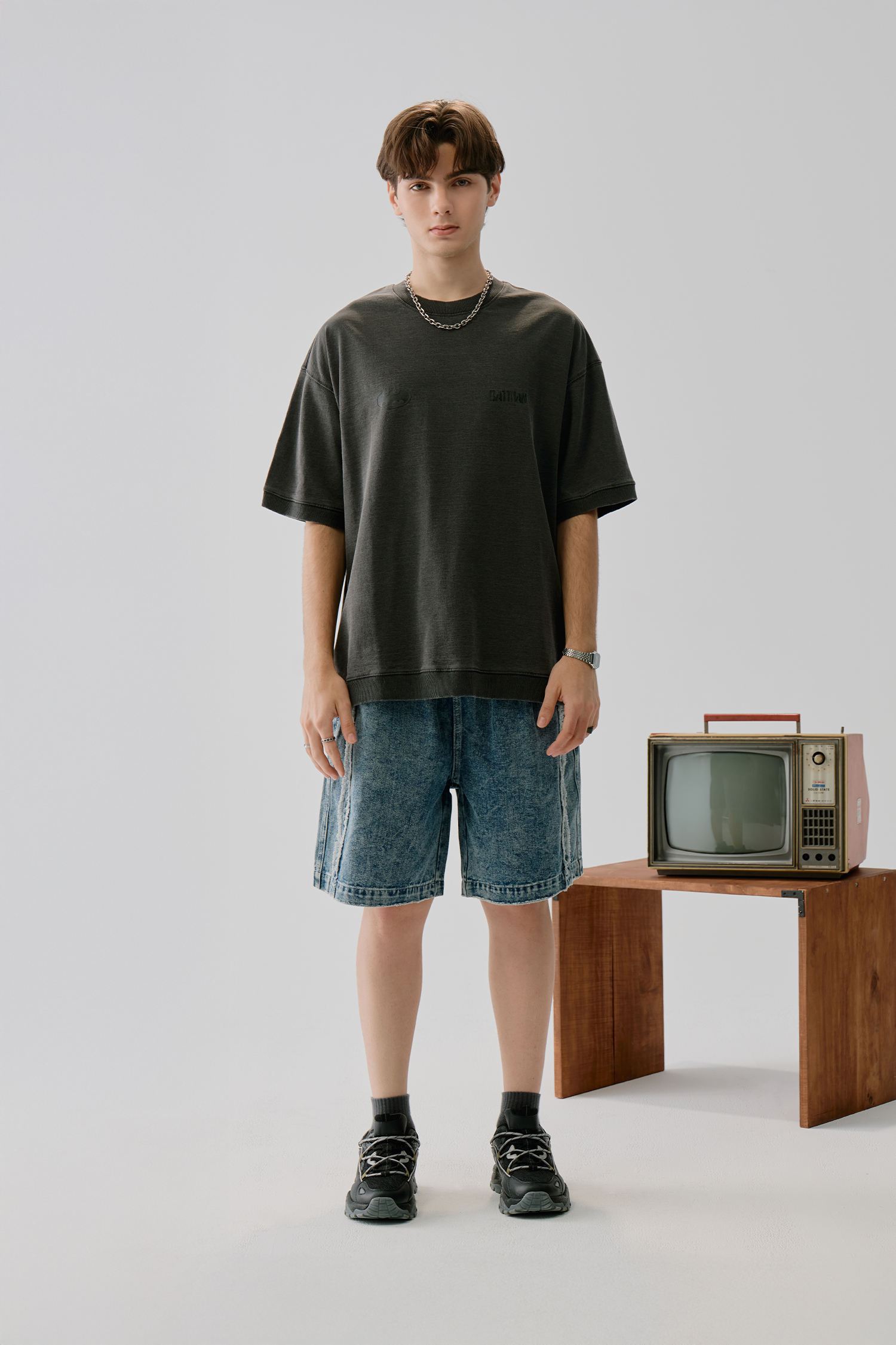 BATMAN 牛仔彈力 短袖上衣