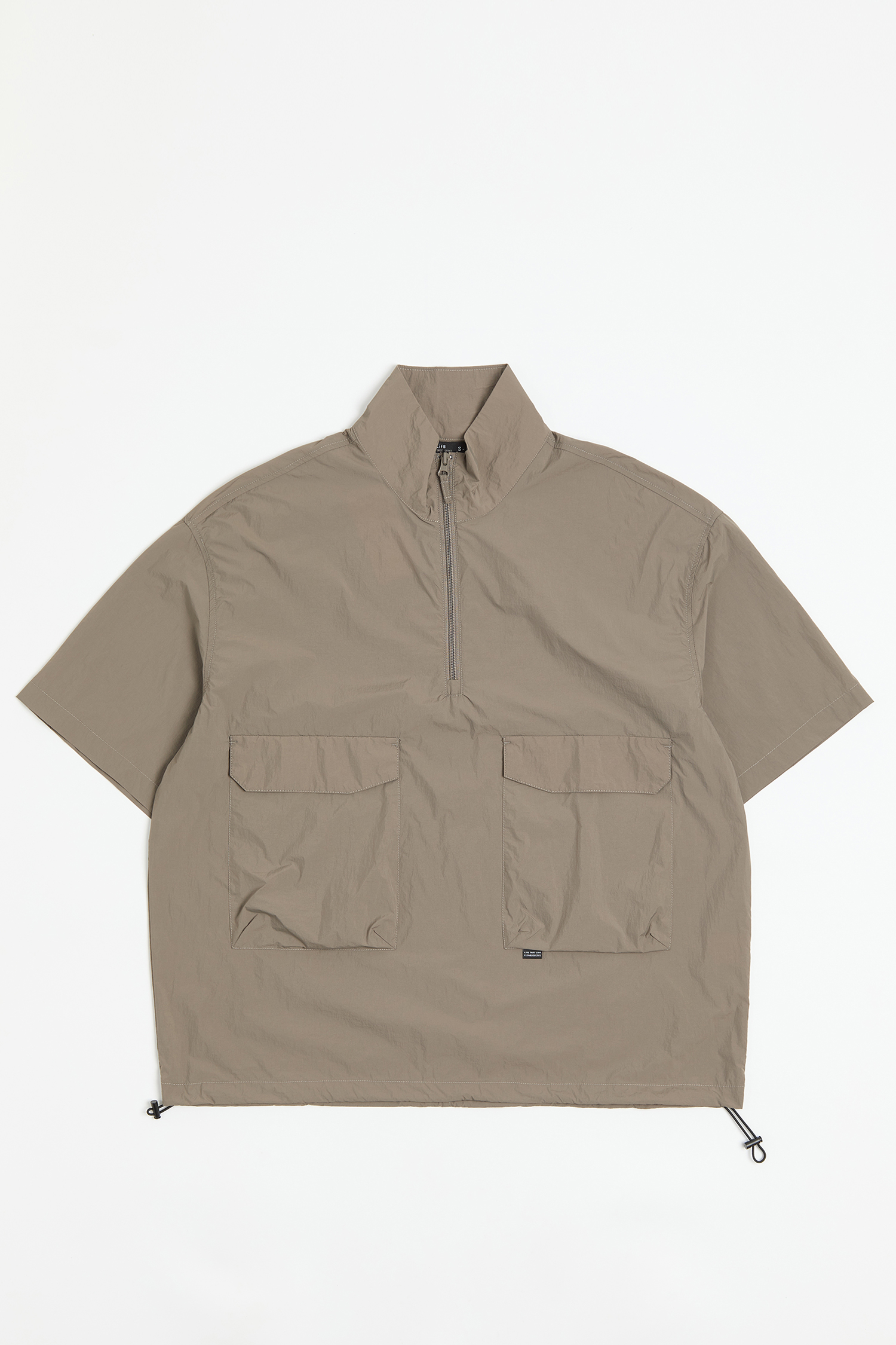 立領 輕工裝短袖上衣