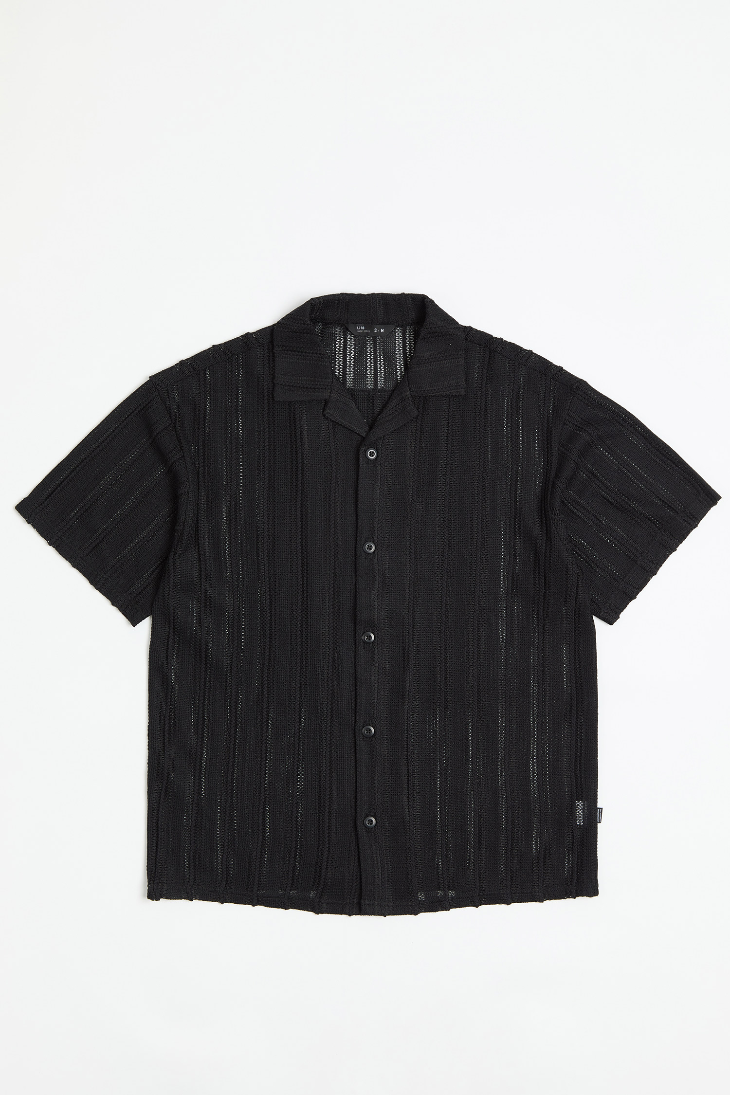 生態鏈 貼布印花網洞短袖襯衫