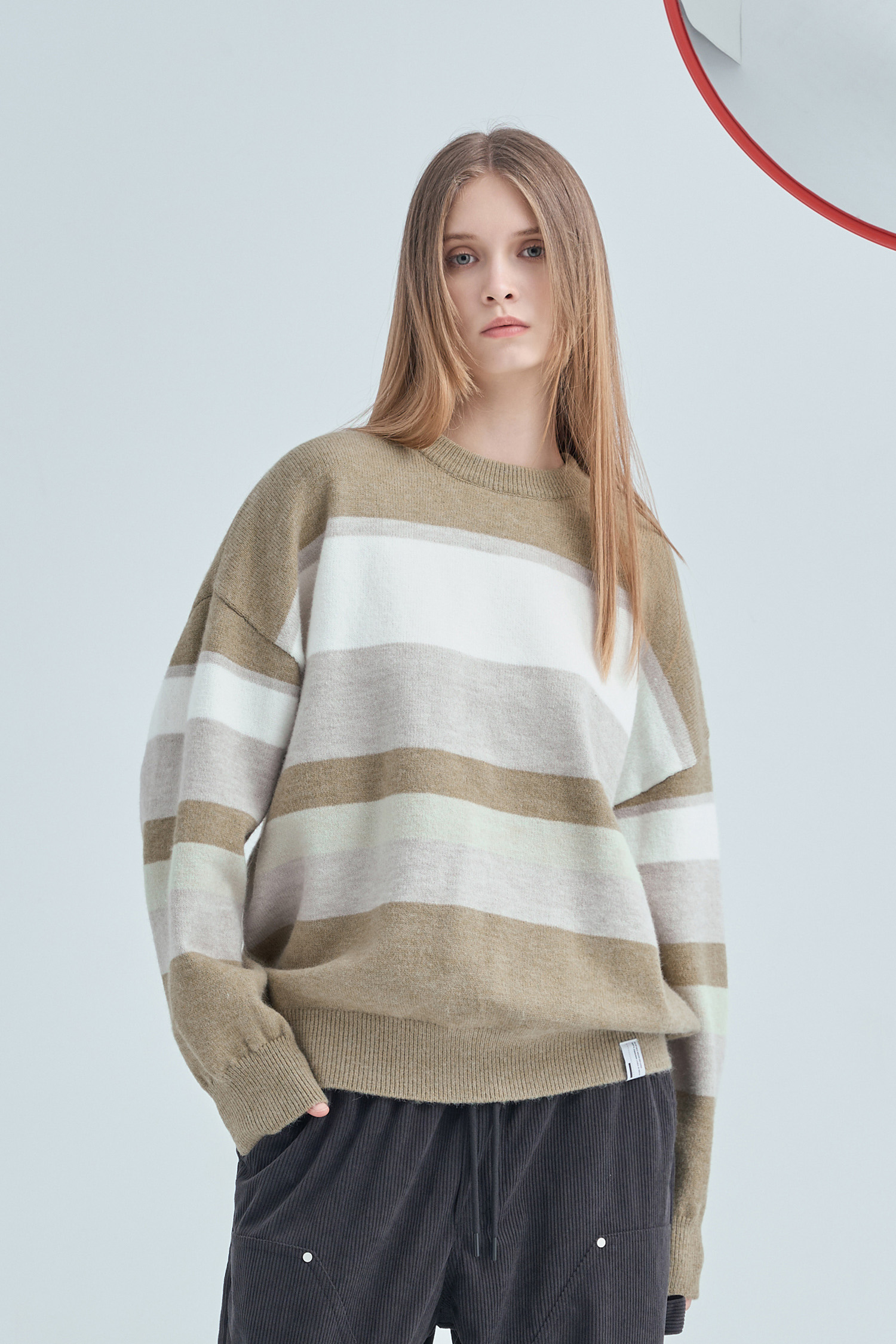 不規則條紋毛衣