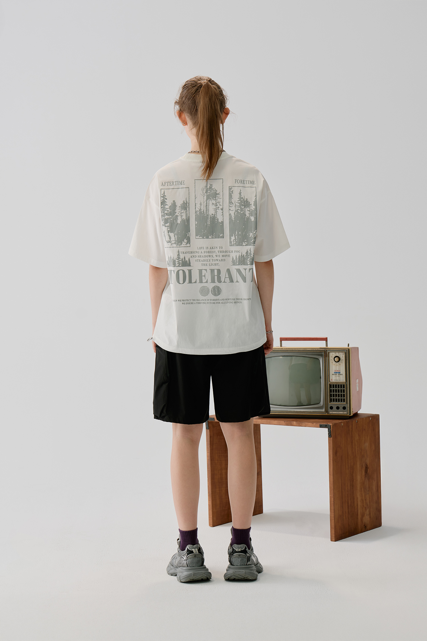 森息共生 彈力短袖上衣