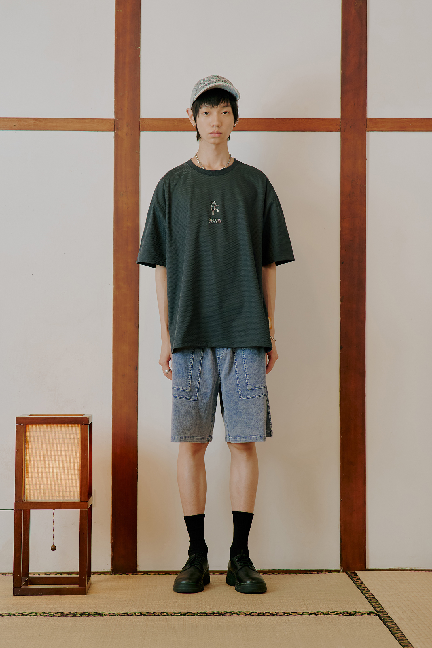 基因重組進化 印花 短袖上衣