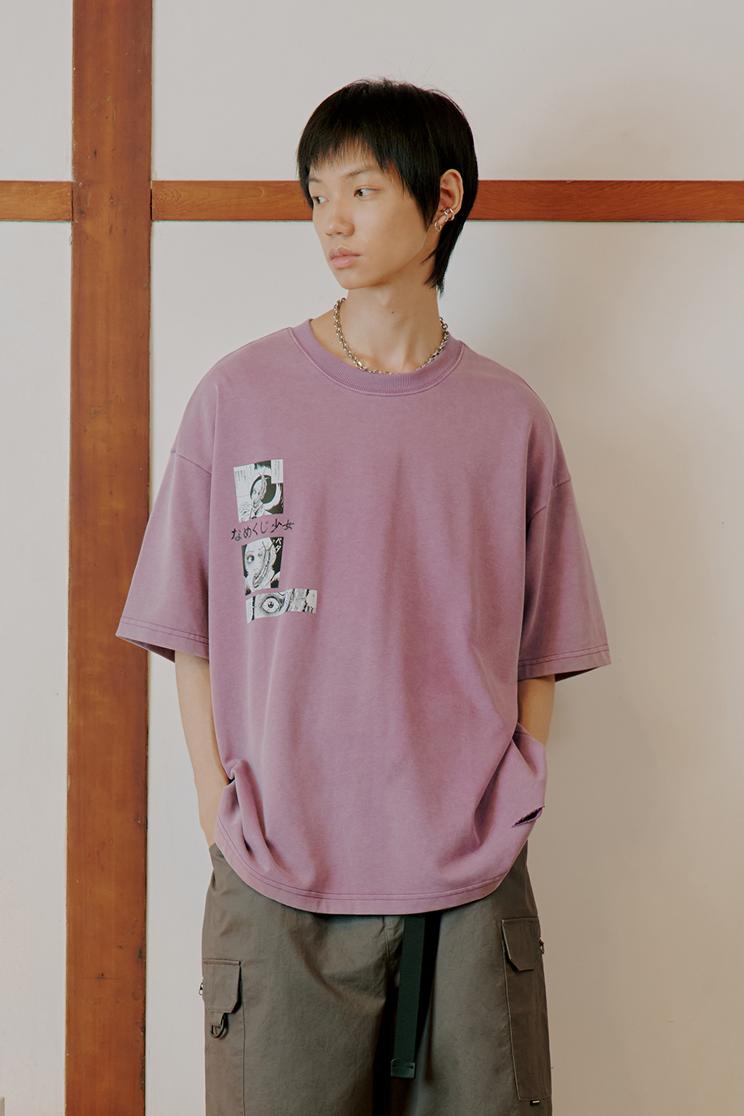 伊藤潤二驚選集 蛞蝓少女洗水短袖上衣