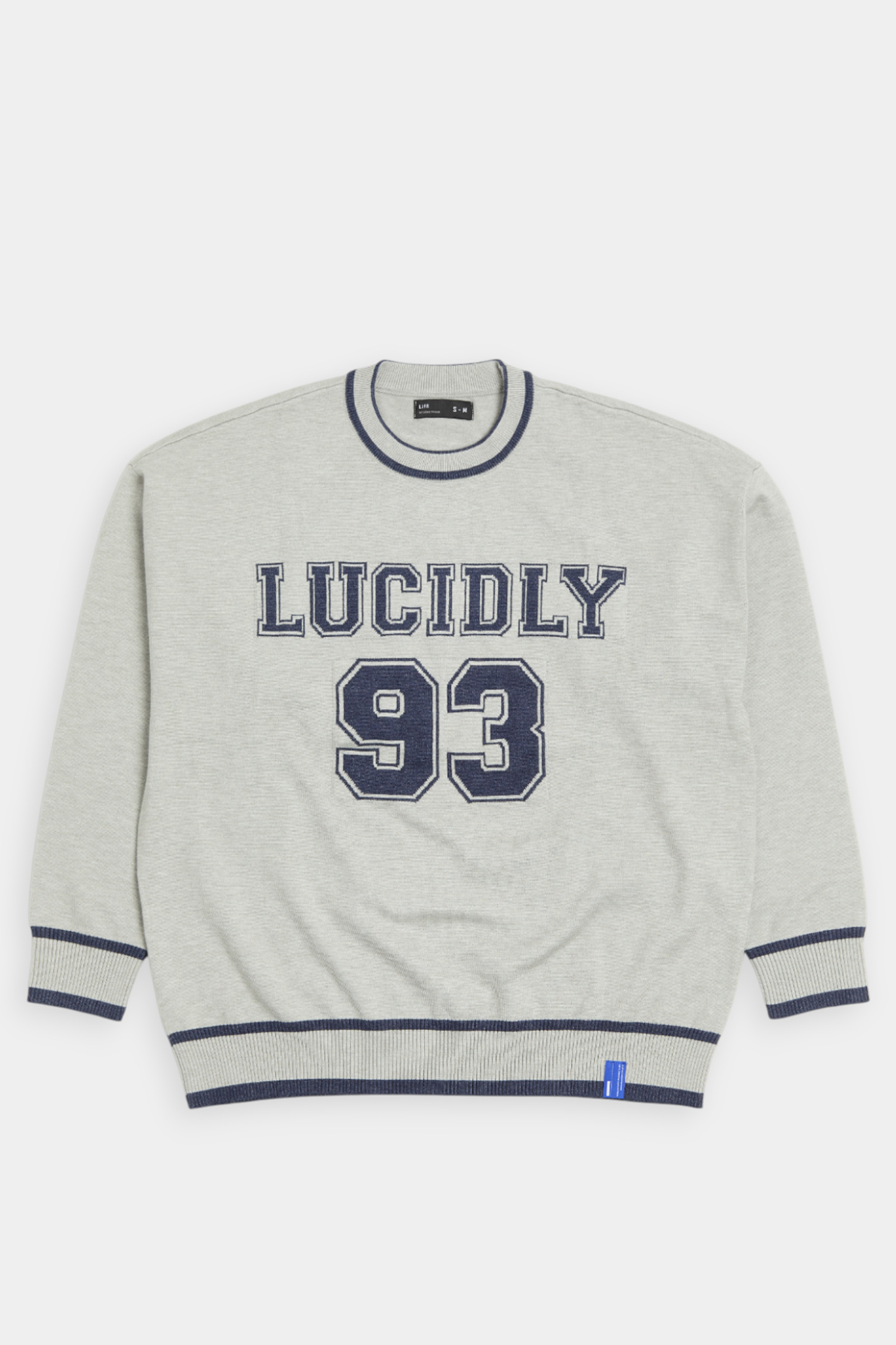 復古文字提花毛衣