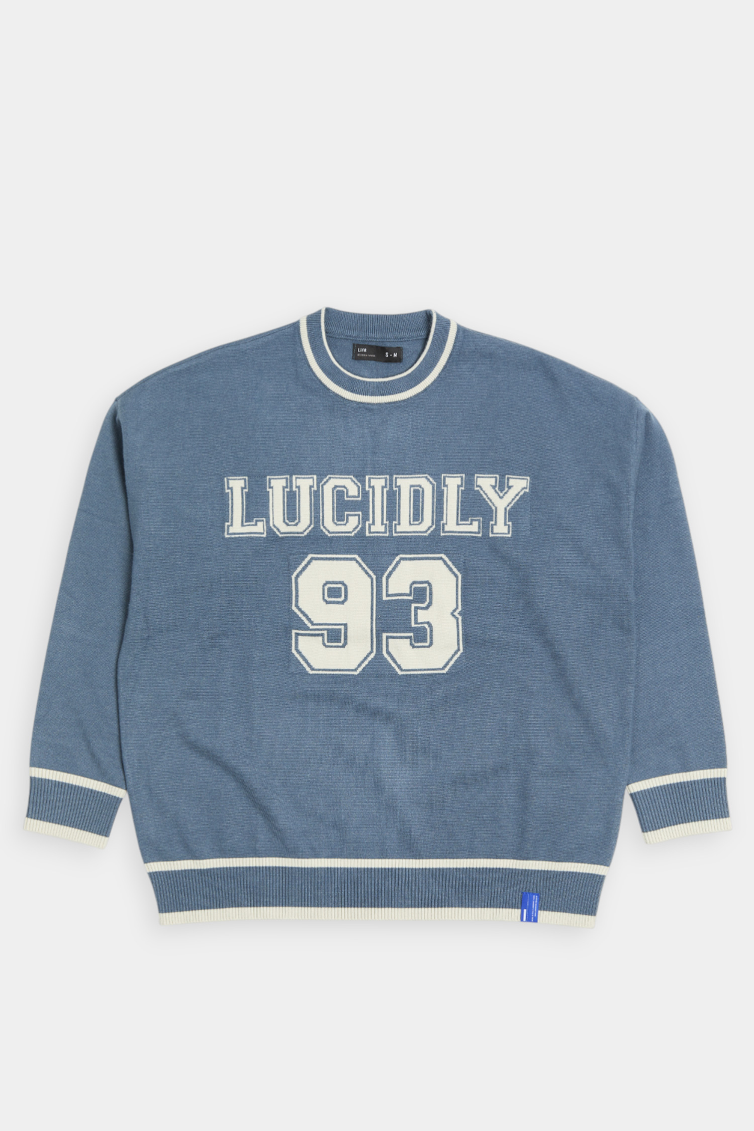 復古文字提花毛衣