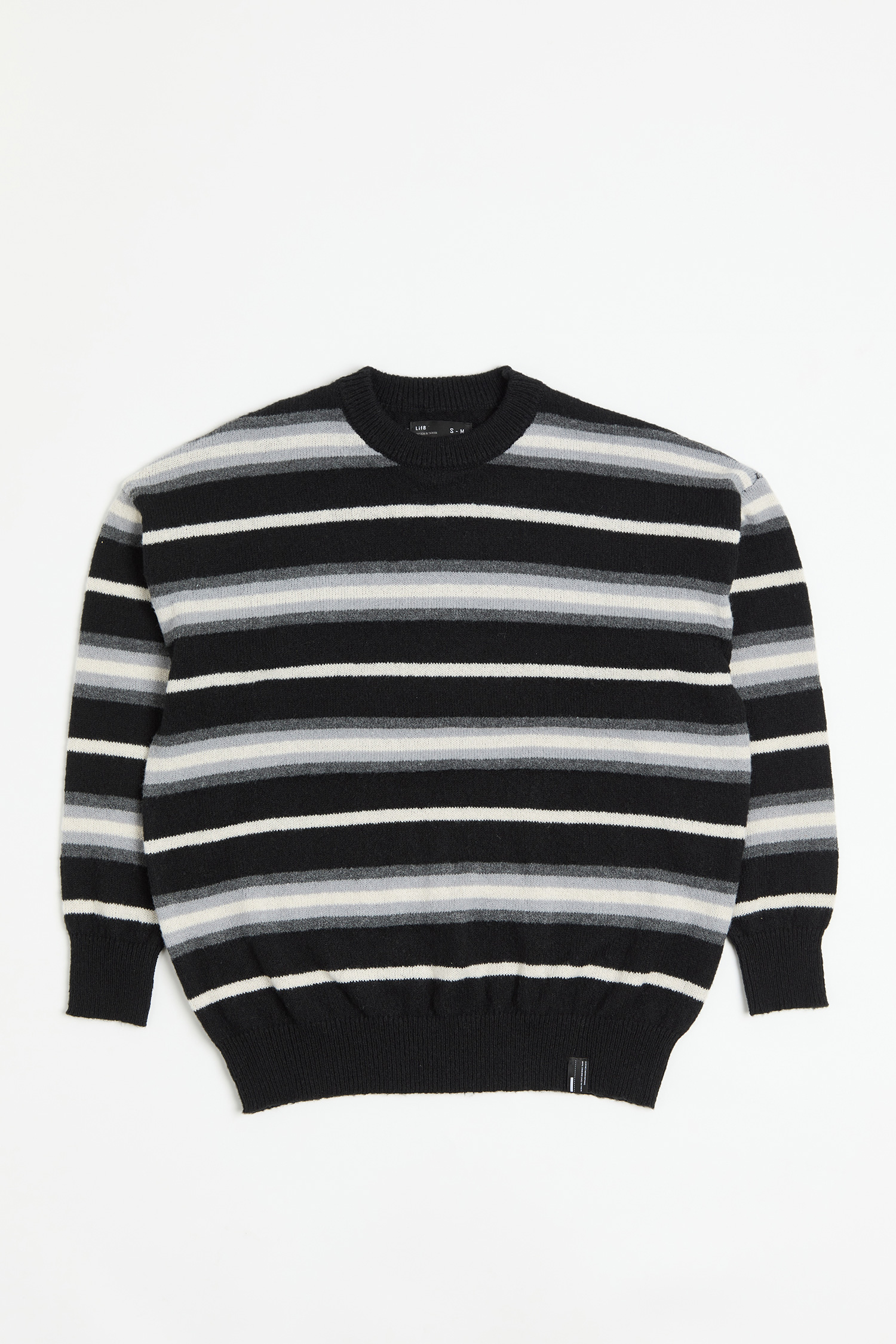 復古撞色條紋毛衣