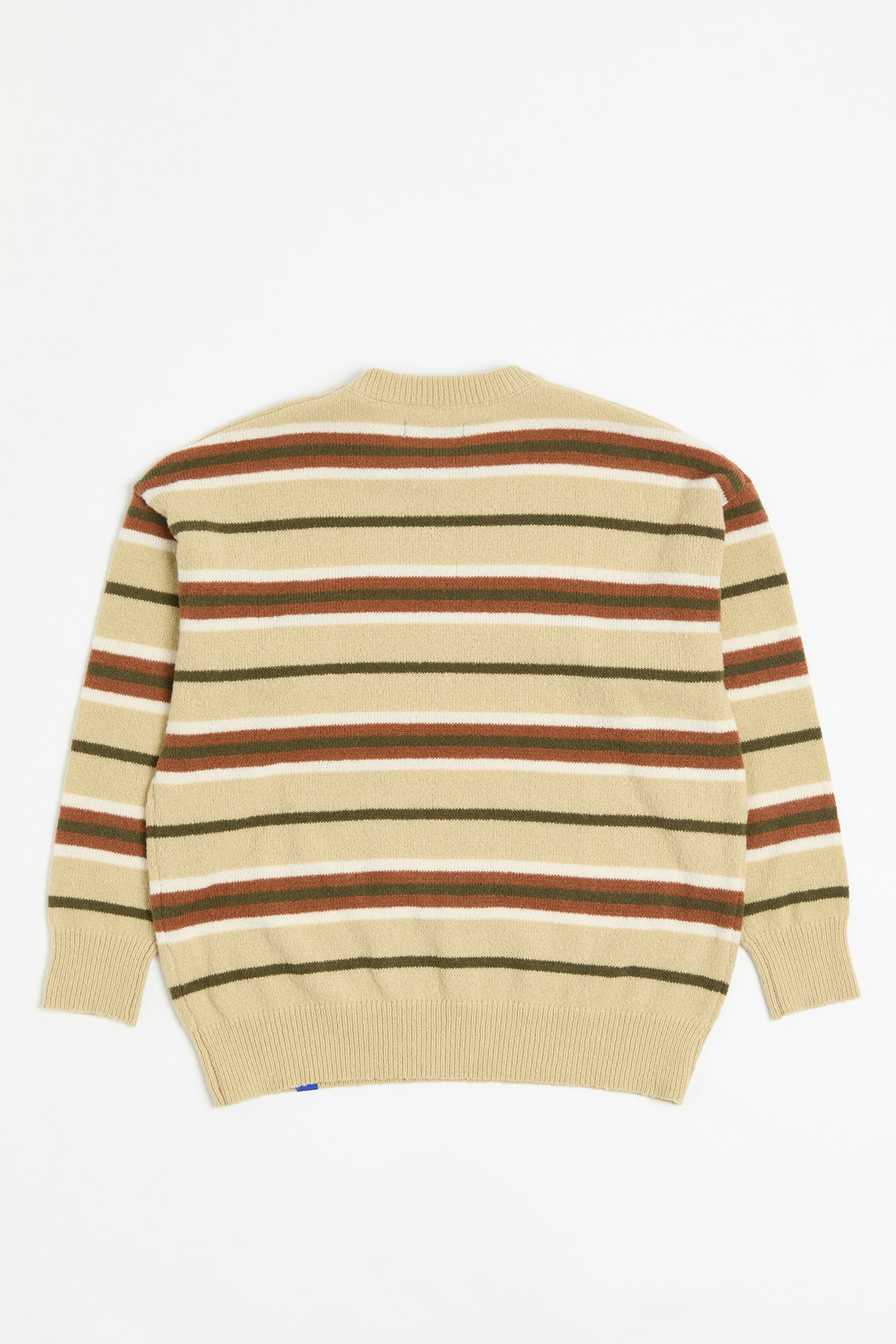 復古撞色條紋毛衣
