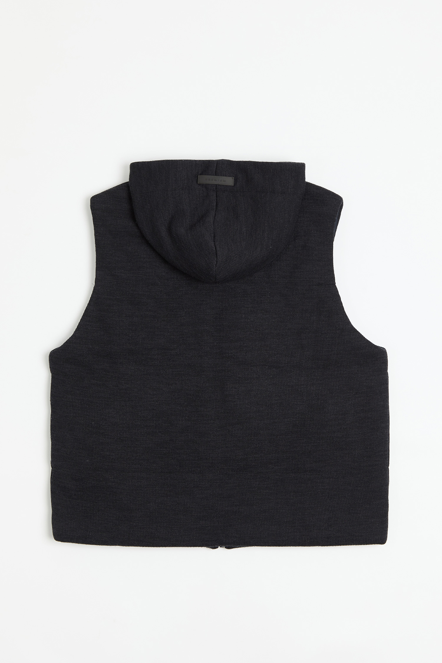 針織連帽鋪棉背心