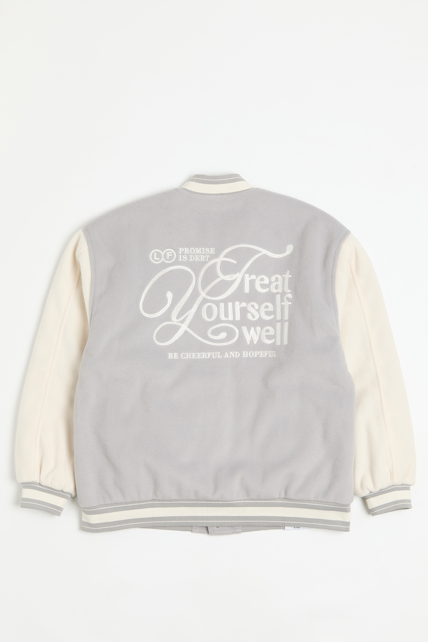 厚實 毛料 鋪棉棒球外套