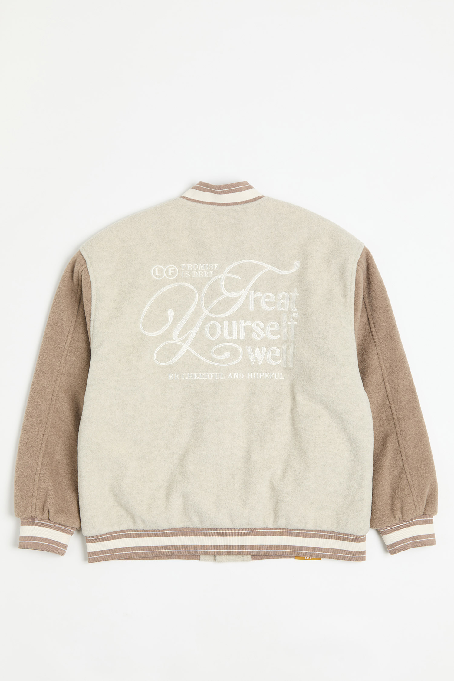 厚實 毛料 鋪棉棒球外套