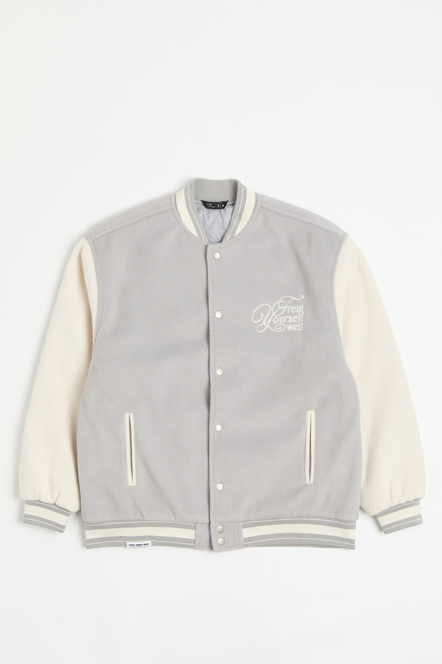 厚實 毛料 鋪棉棒球外套