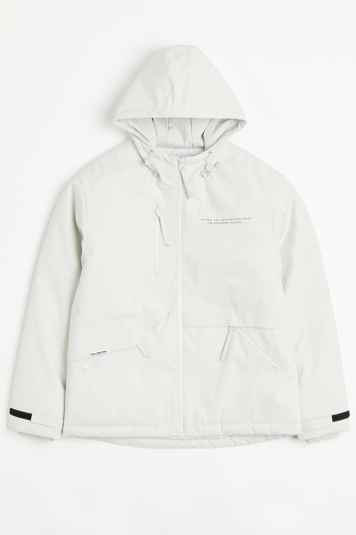 韓系 防潑水 鋪棉連帽外套