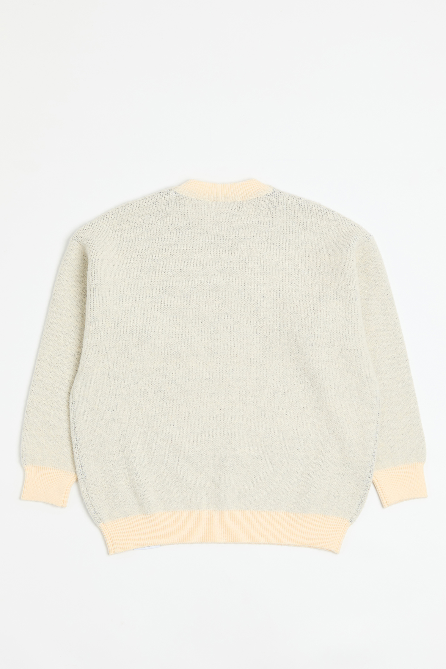 韓系 文字提花 圓領針織毛衣