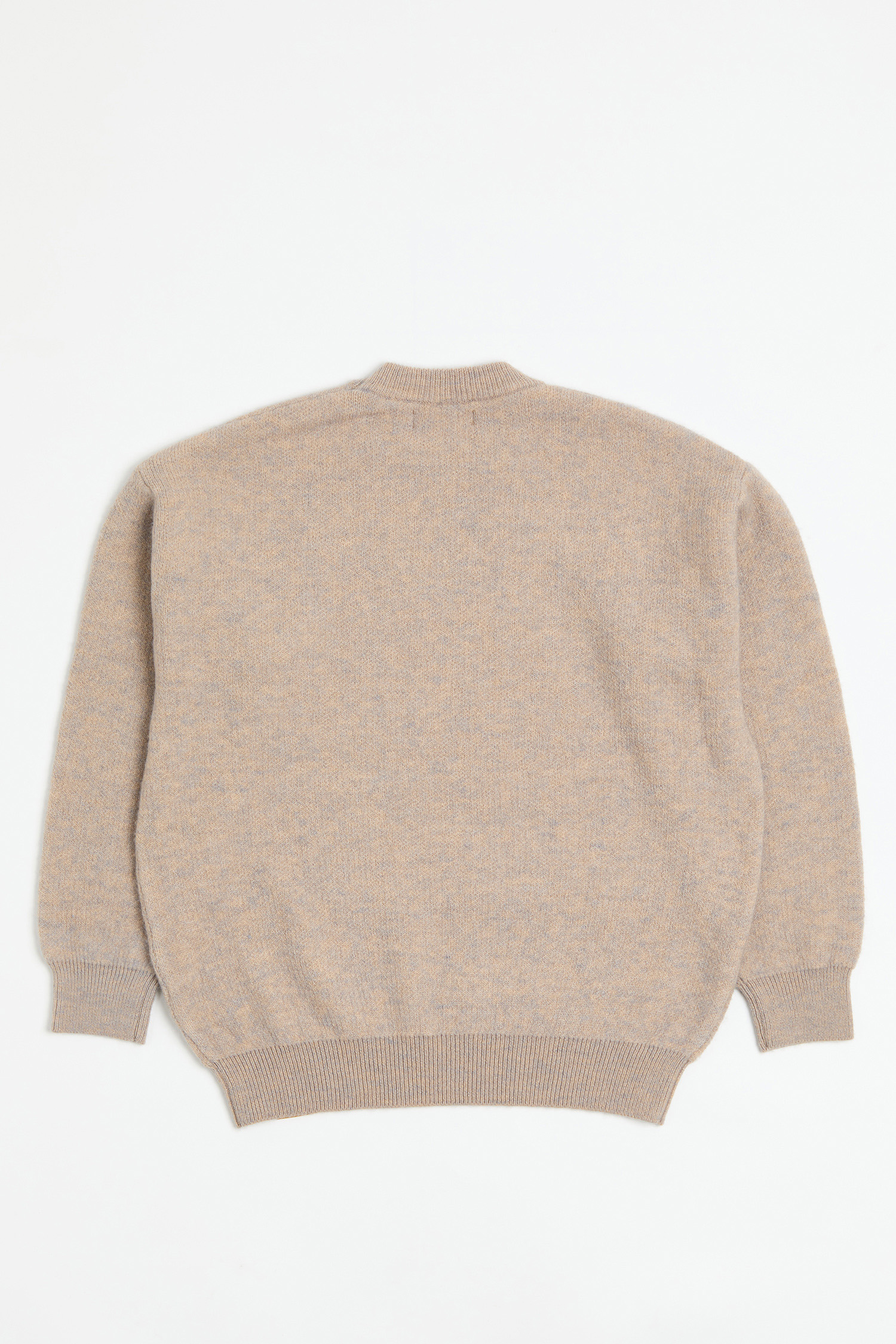 韓系 文字提花 圓領針織毛衣