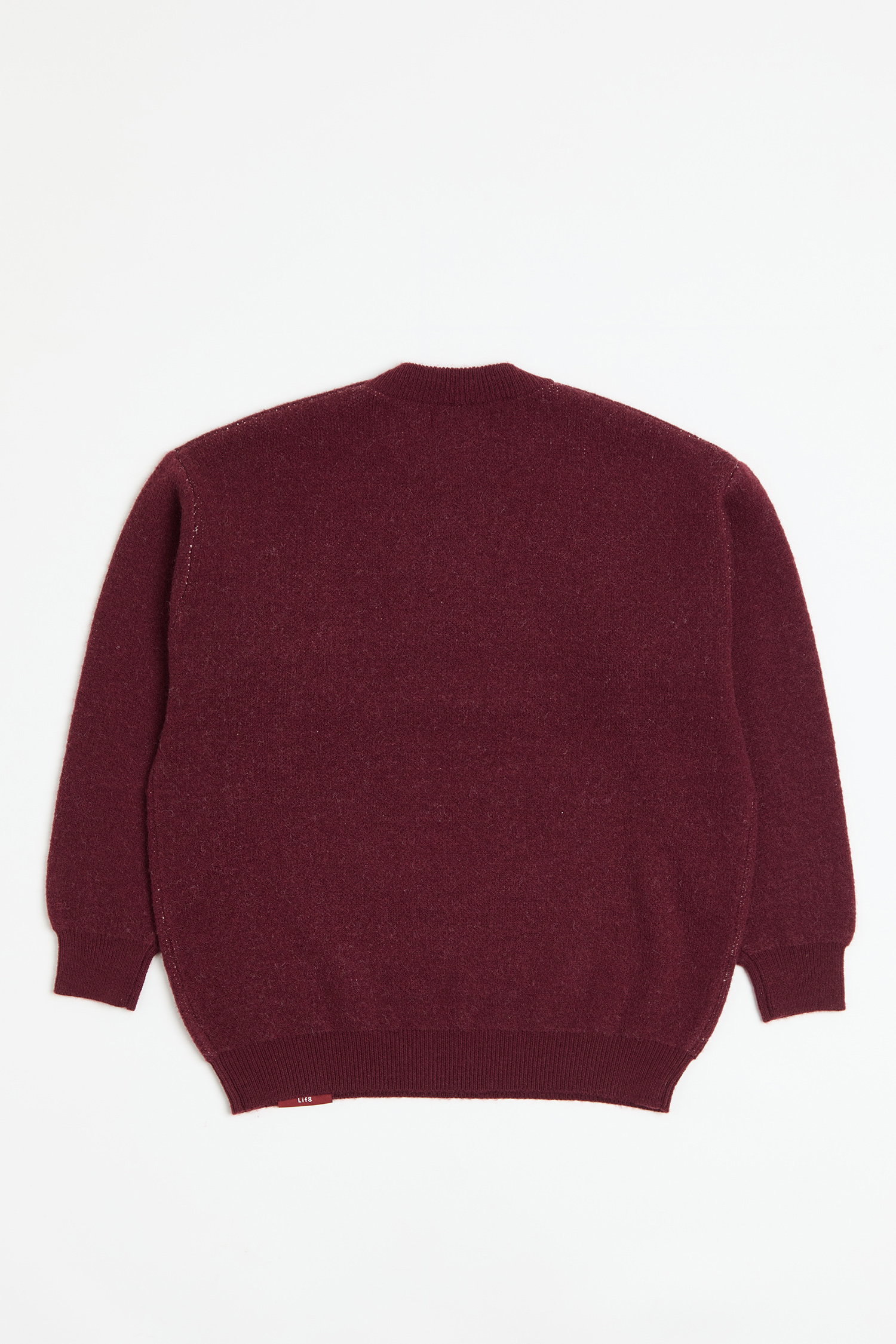 韓系 文字提花 圓領針織毛衣