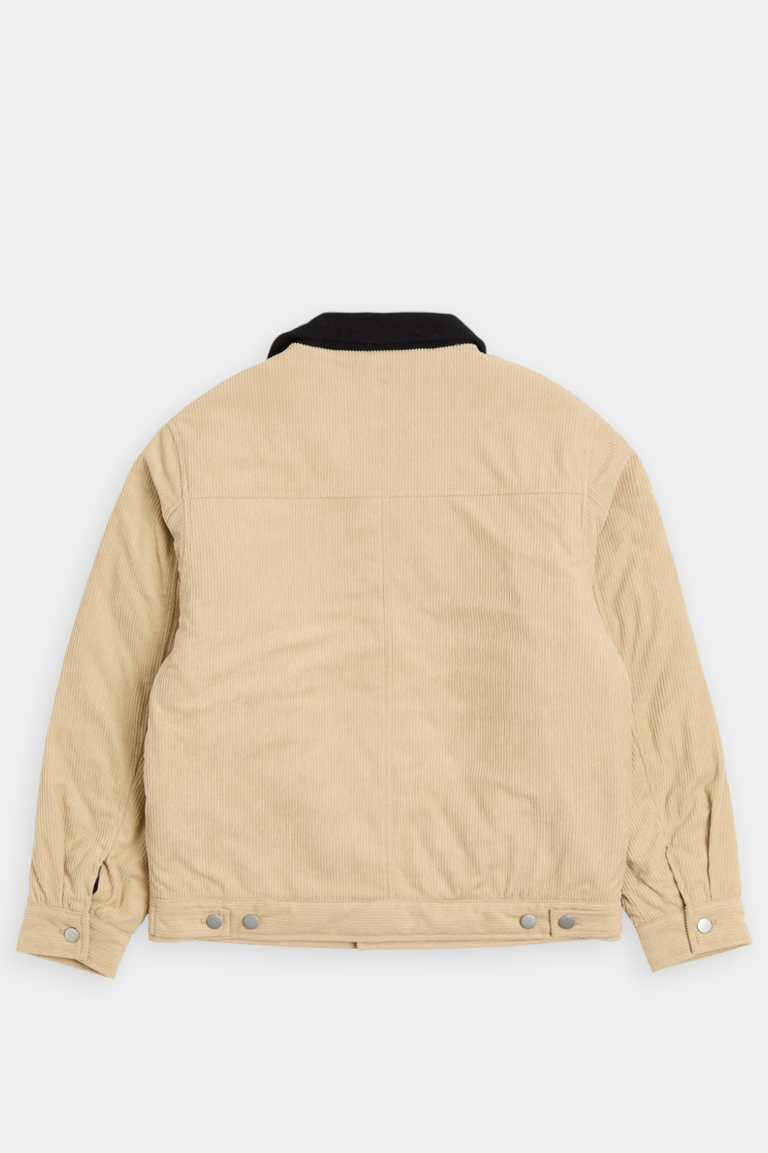 撞色領片 翻領鋪棉外套