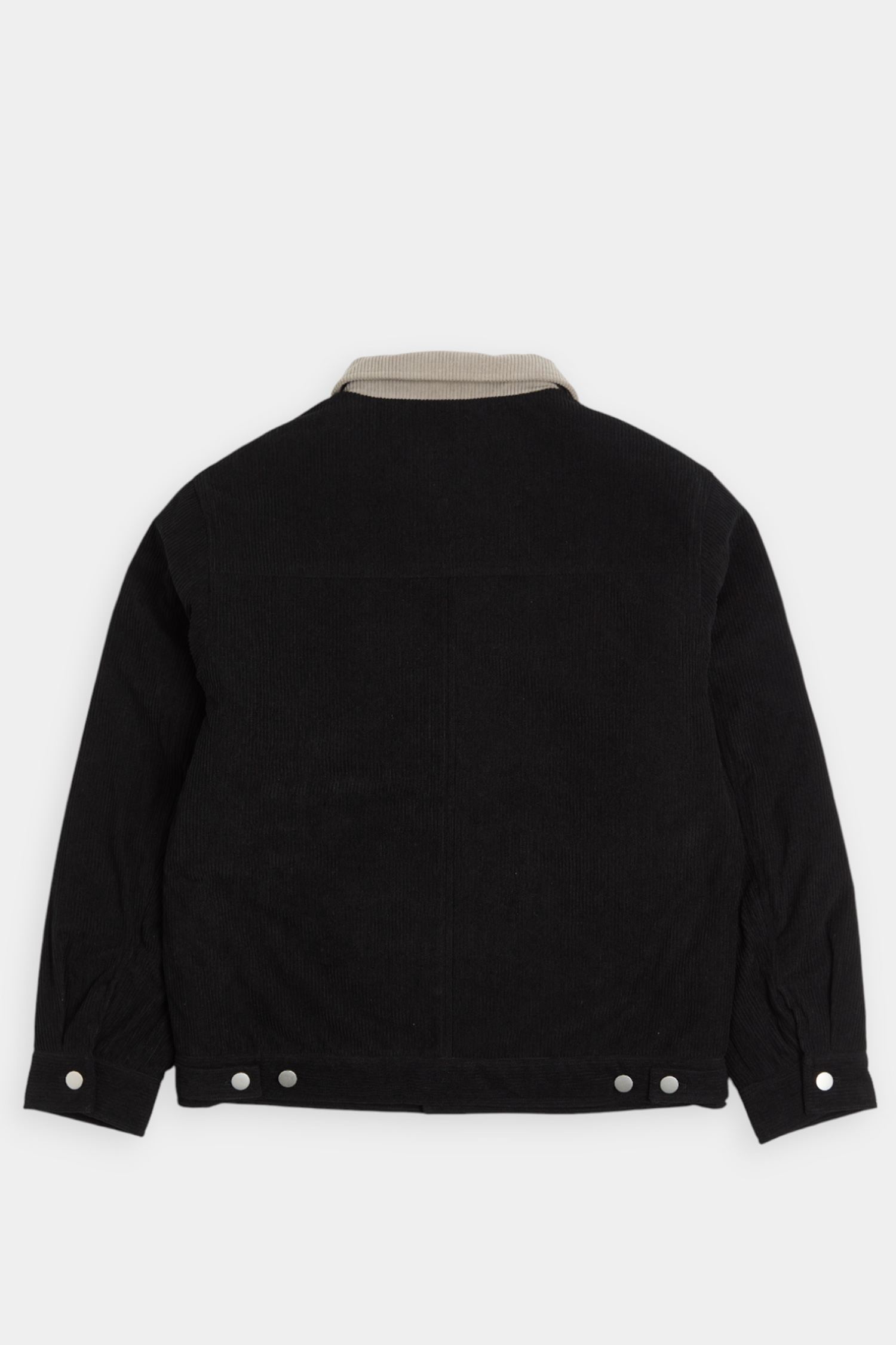 撞色領片 翻領鋪棉外套