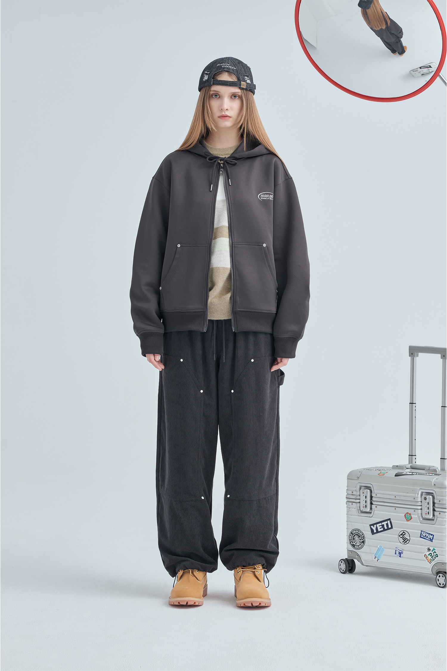 經典電繡 太空棉連帽外套