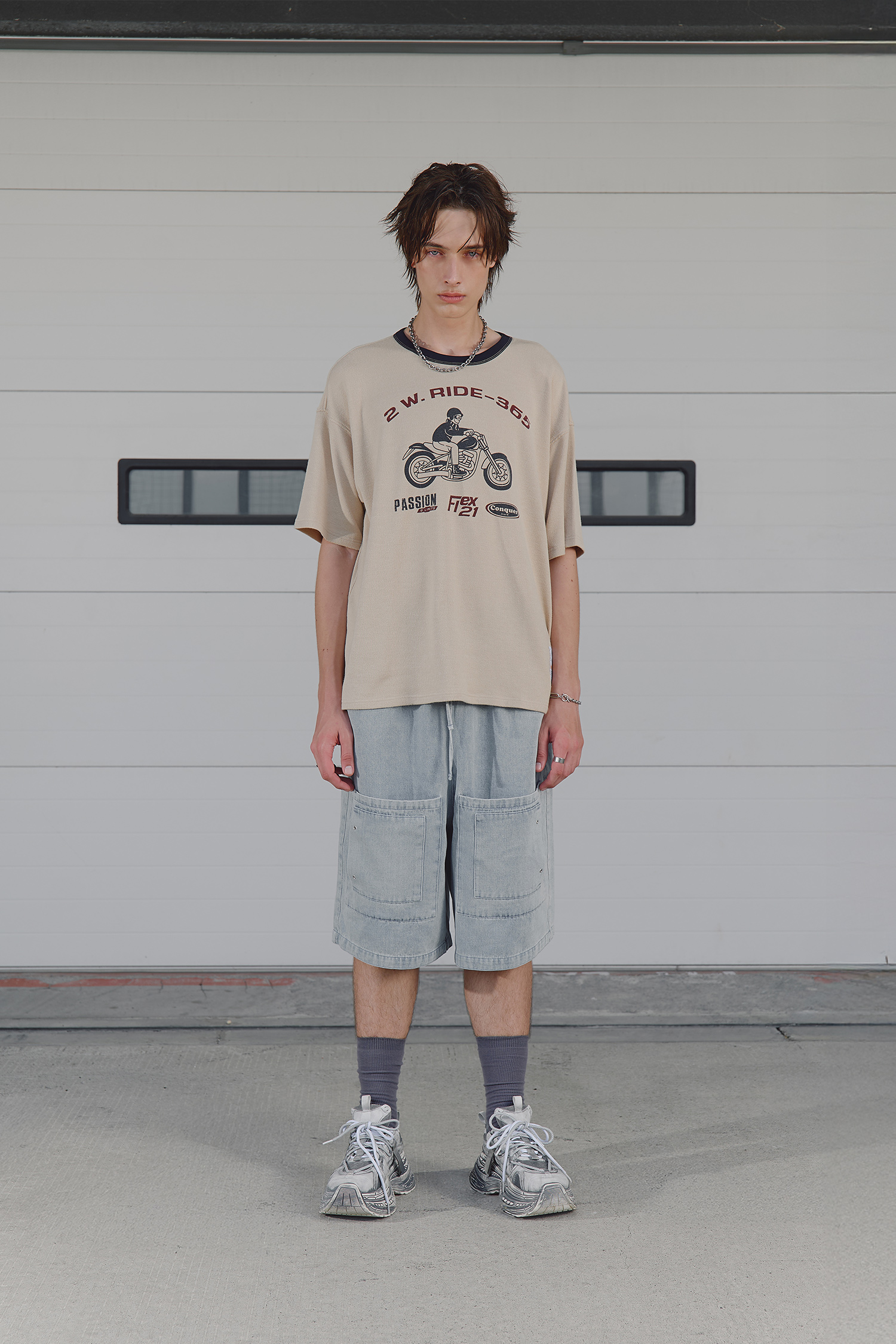 兩輪出征 針織短袖上衣