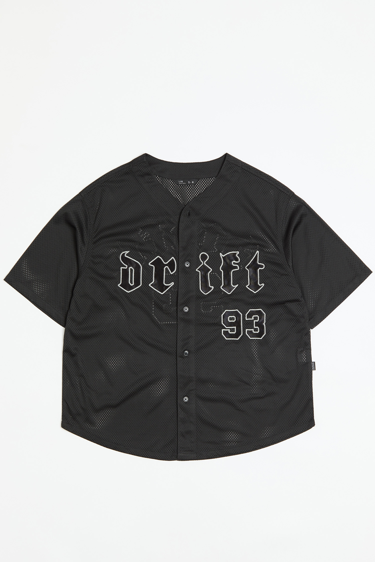 貼布繡 網洞棒球襯衫