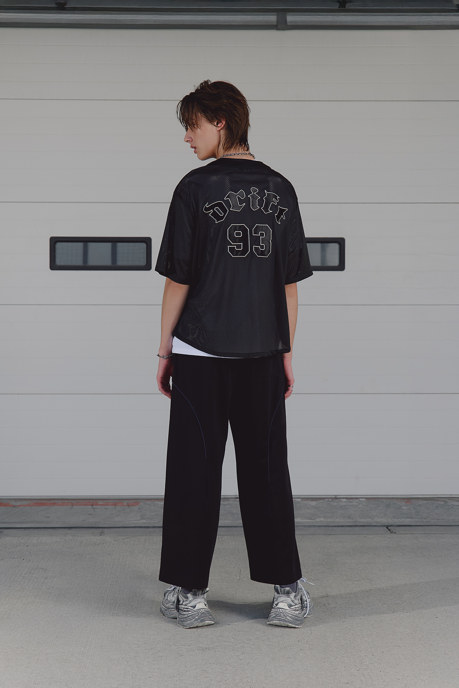 貼布繡 網洞棒球襯衫