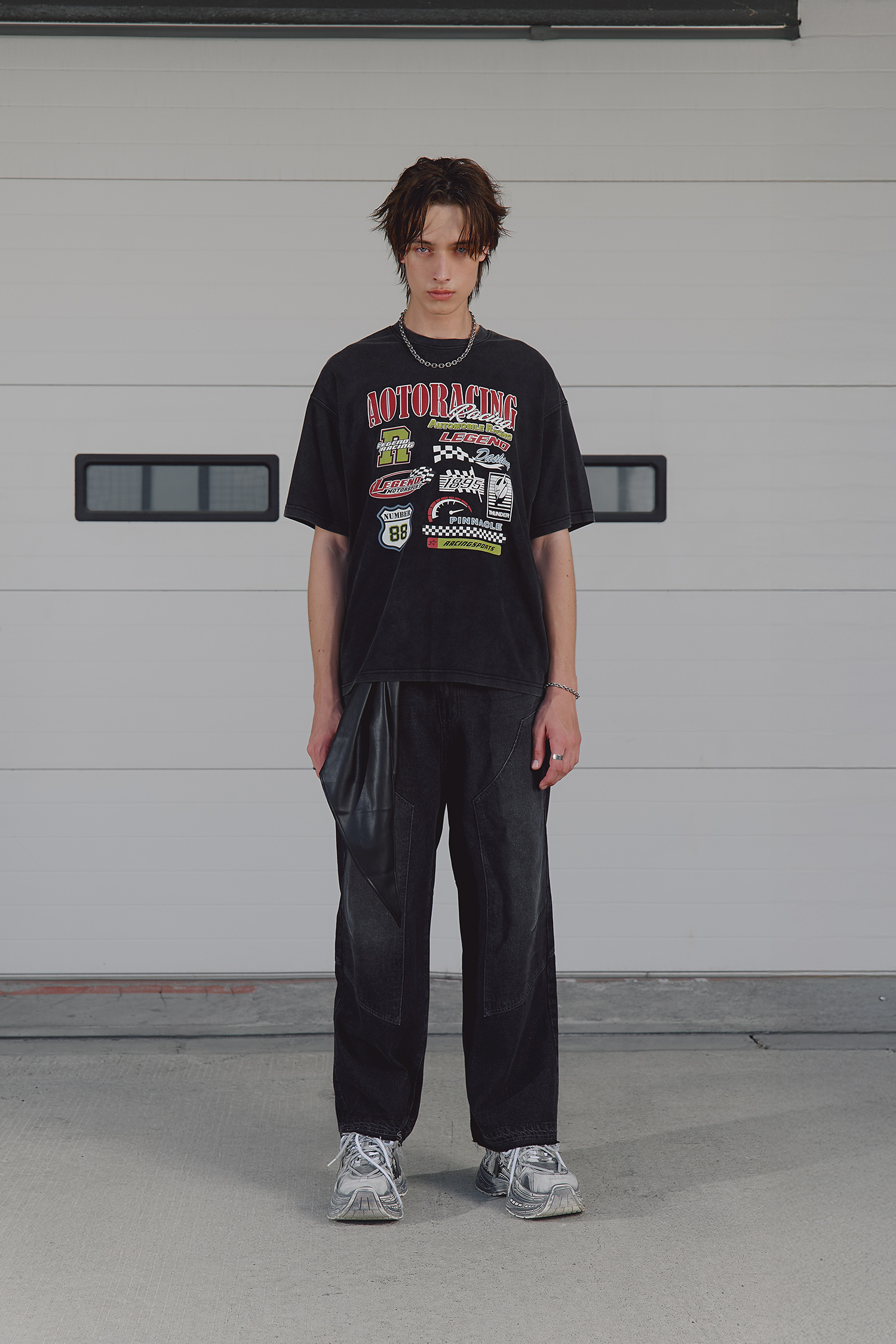 街頭賽事 水洗印花短袖上衣