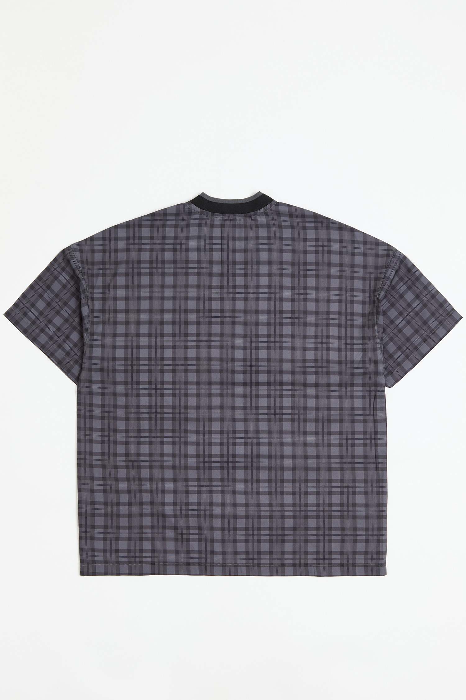 風馳電擊 格紋印花短袖上衣(寬版)