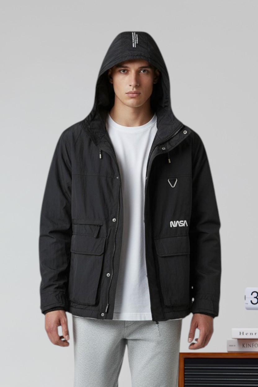 太空系列 星塵穿梭 連帽鋪棉外套