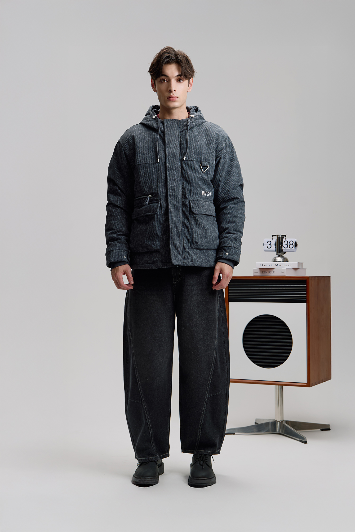 太空系列 星際雲圖 條絨鋪棉外套