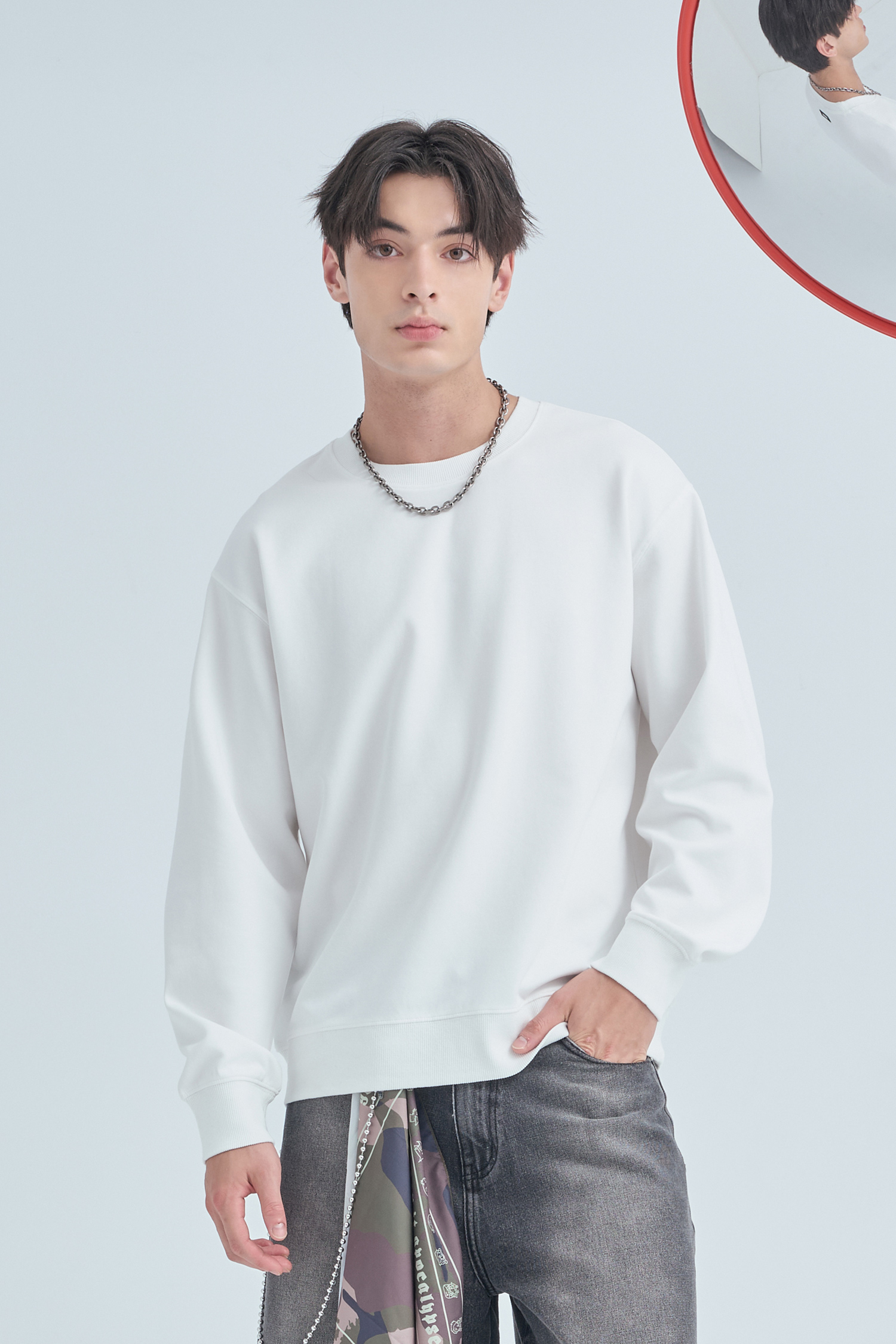 經典圓領 太空棉長袖上衣