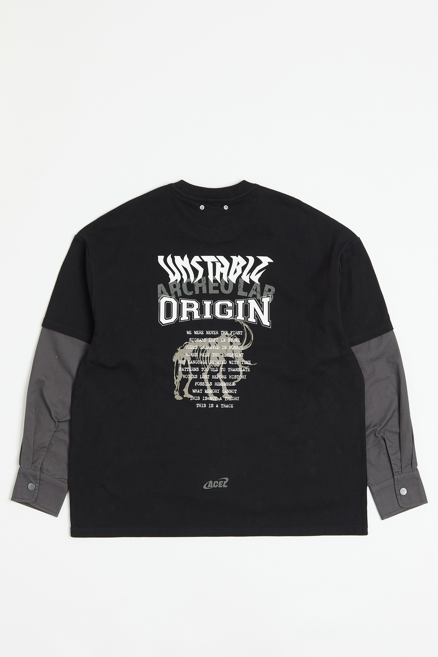 解構異材 假兩件長袖上衣