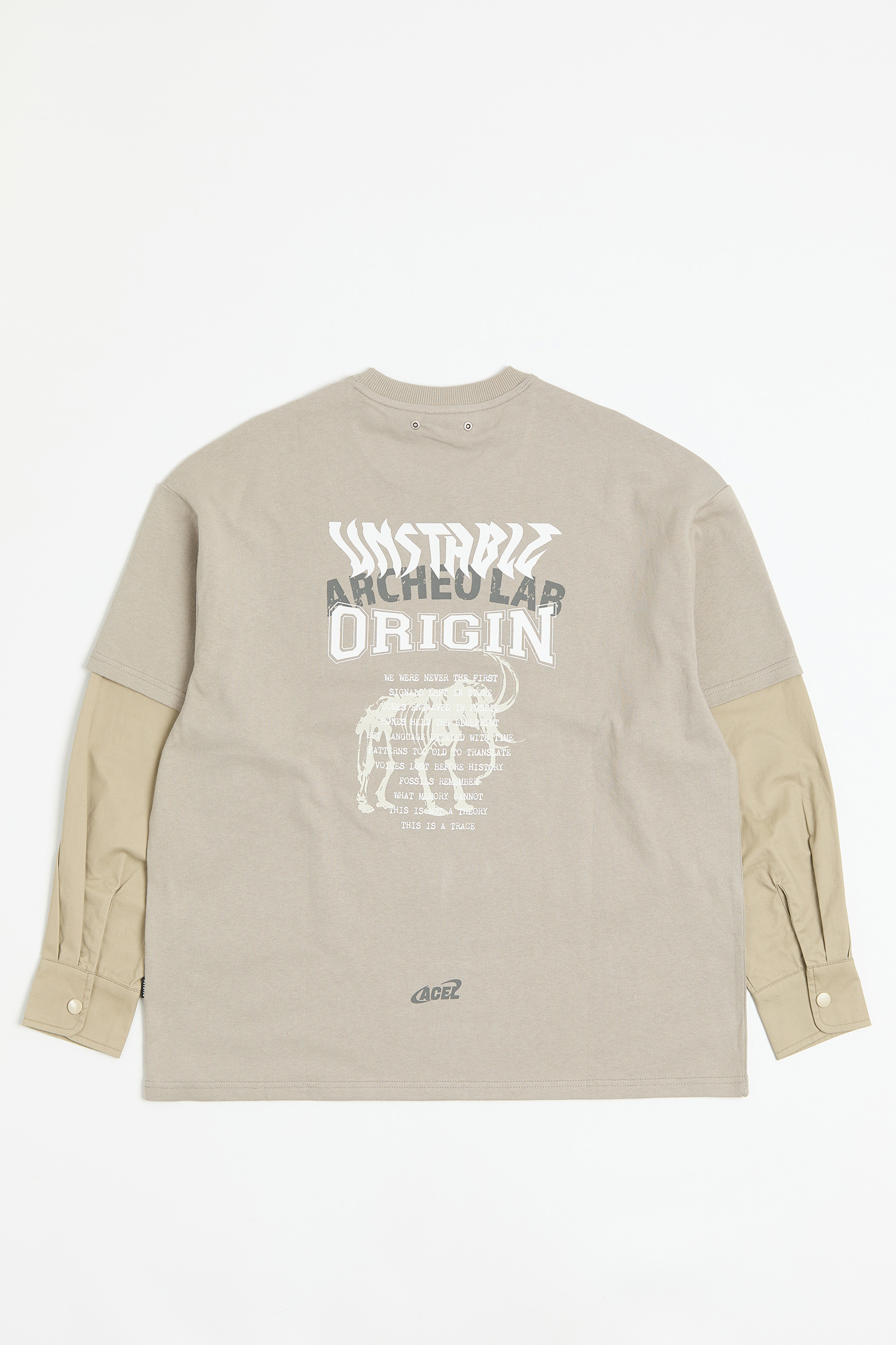 解構異材 假兩件長袖上衣