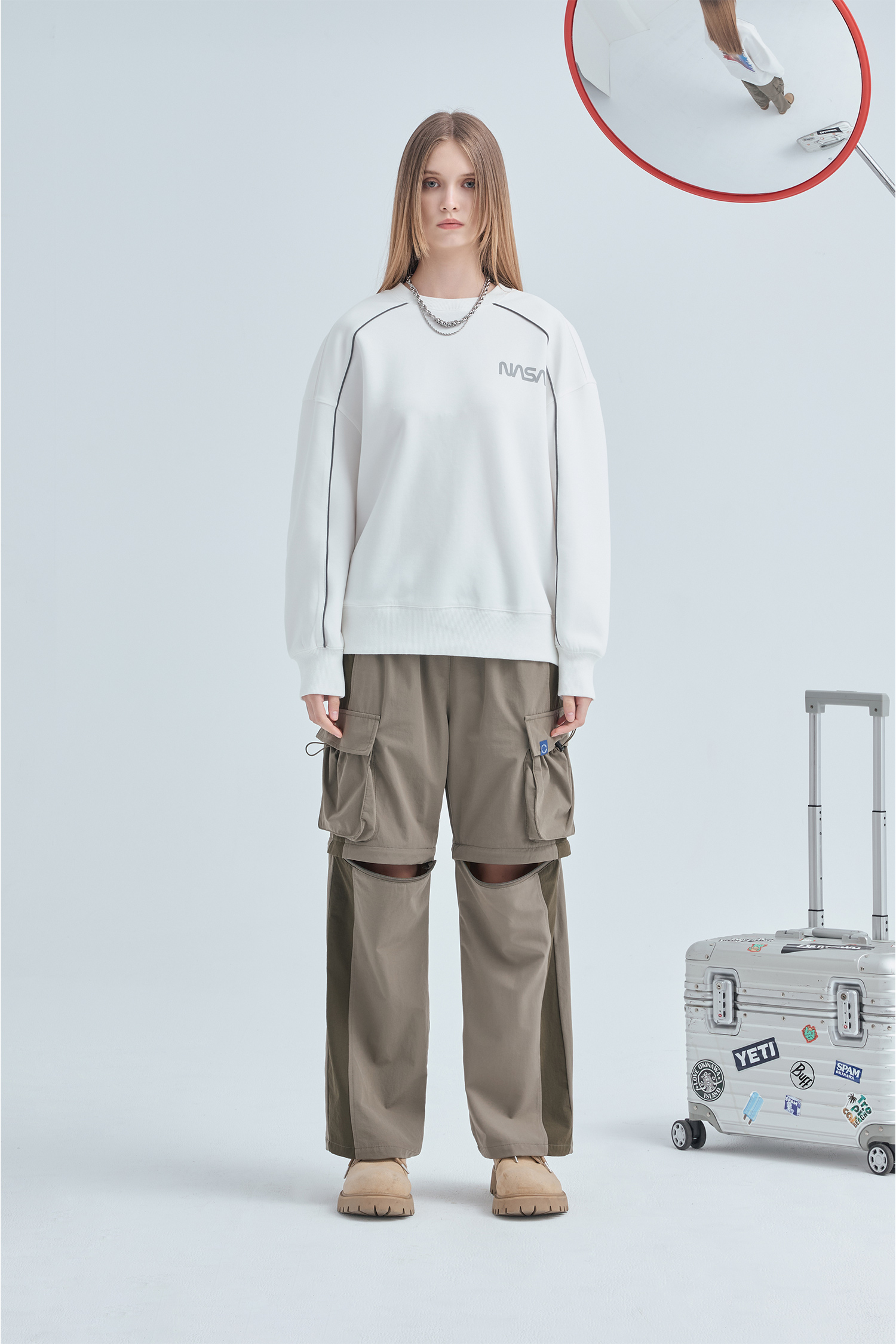 太空系列 輕紗幻光 太空棉長袖上衣