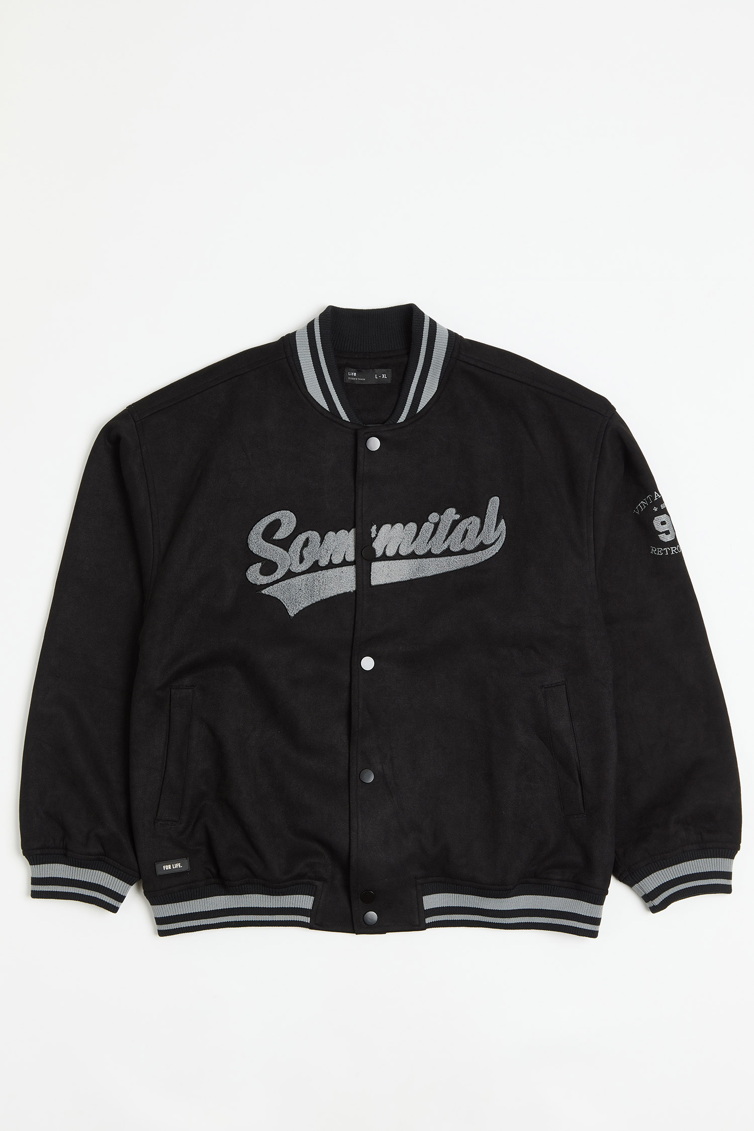 美式復古 麂皮絨棒球外套