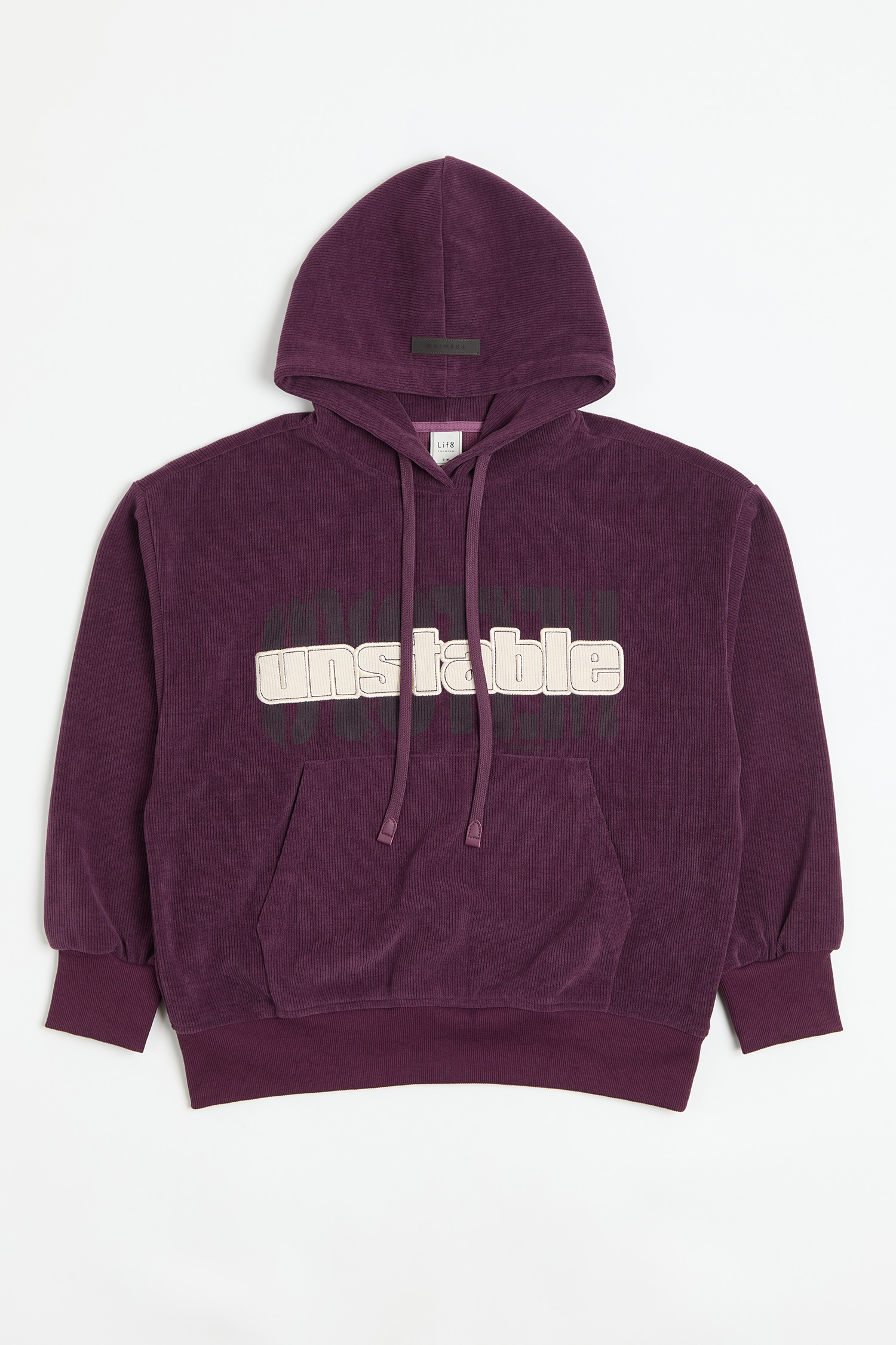 厚磅條絨 連帽長袖上衣