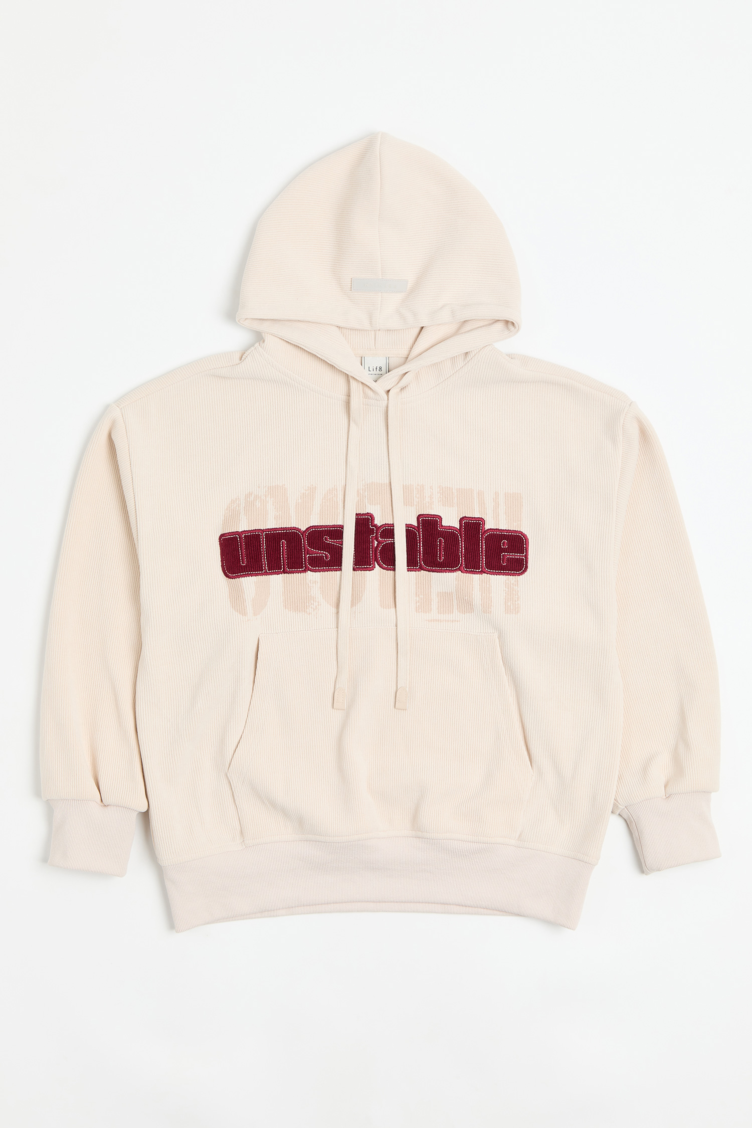 厚磅條絨 連帽長袖上衣