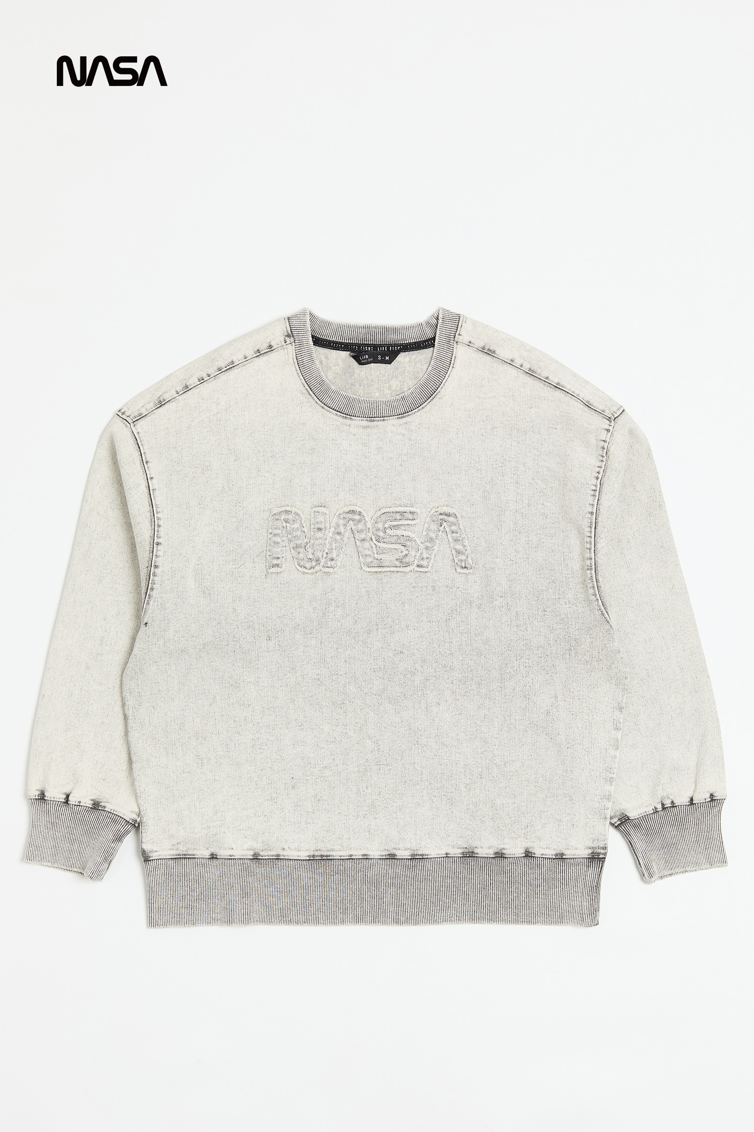 太空系列 貼布繡牛仔長袖上衣