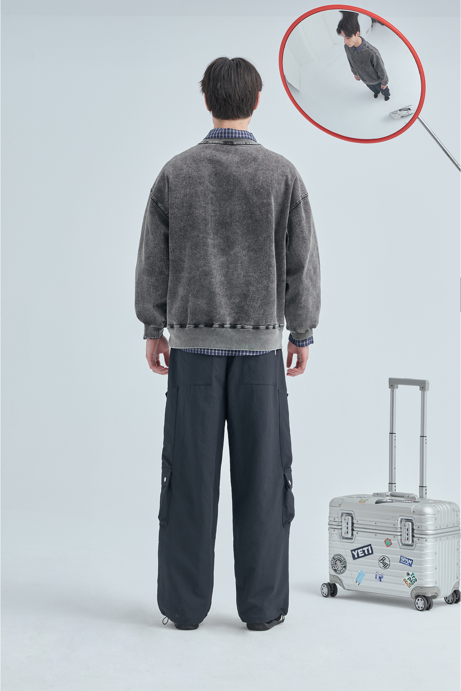 太空系列 貼布繡牛仔長袖上衣