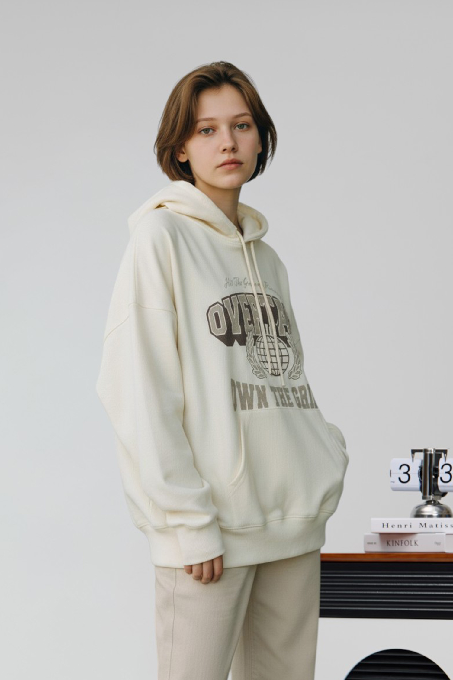 美式復古 歐棉絨連帽長袖上衣