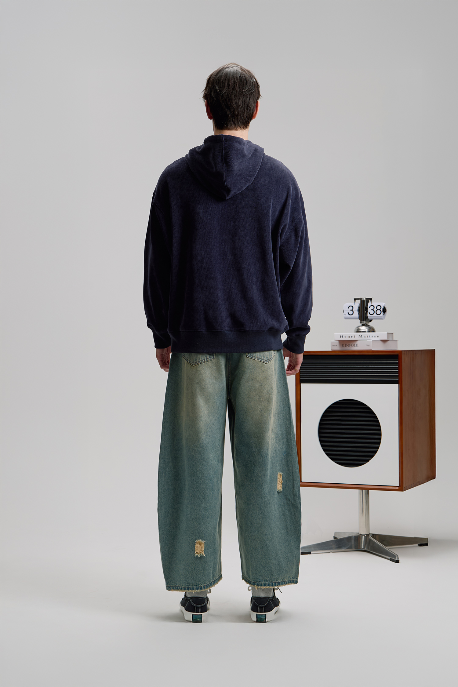 美式復古 歐棉絨連帽長袖上衣