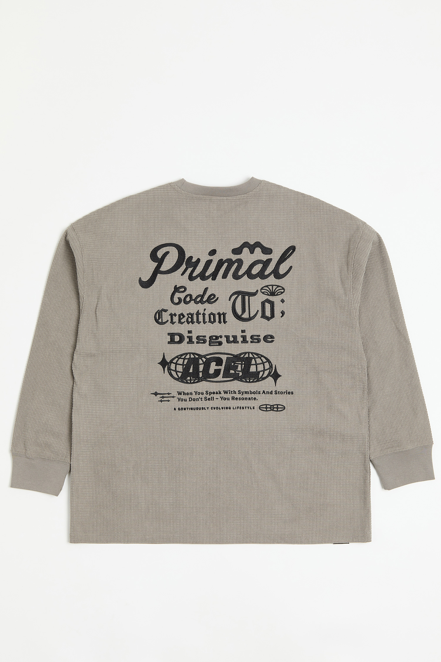 原始密碼 玉米粒織紋 長袖上衣