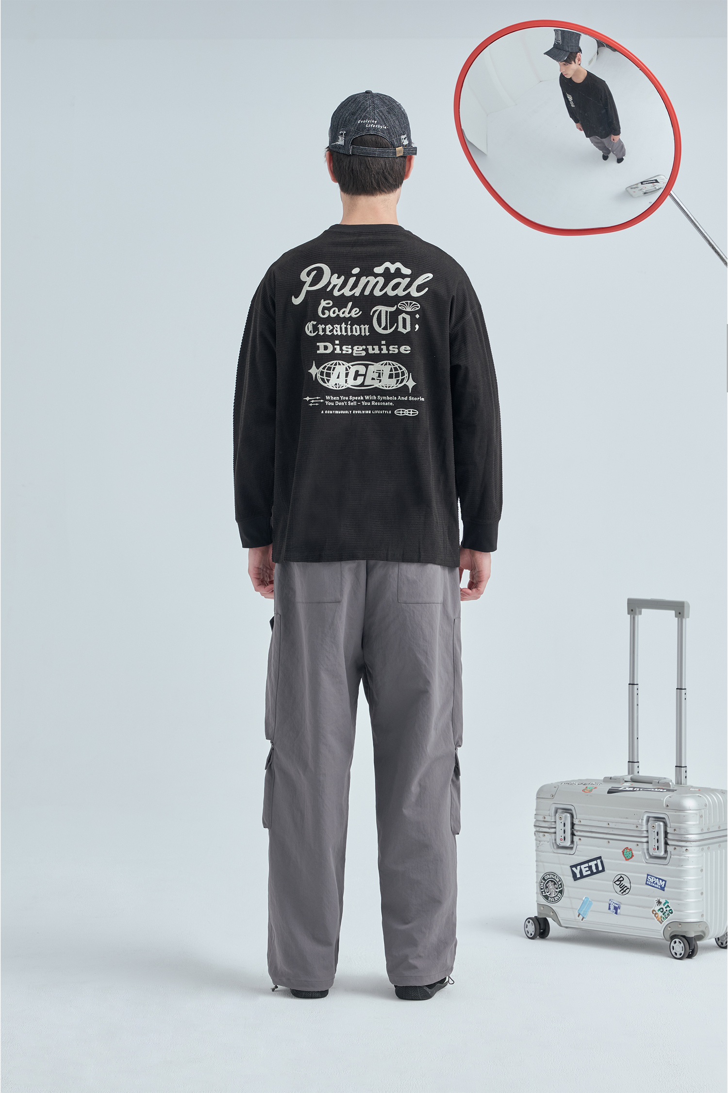 原始密碼 玉米粒織紋 長袖上衣